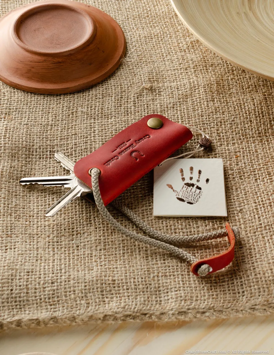 Crazy Horse Craft Key Holders portachiavi organizer Fragola Red