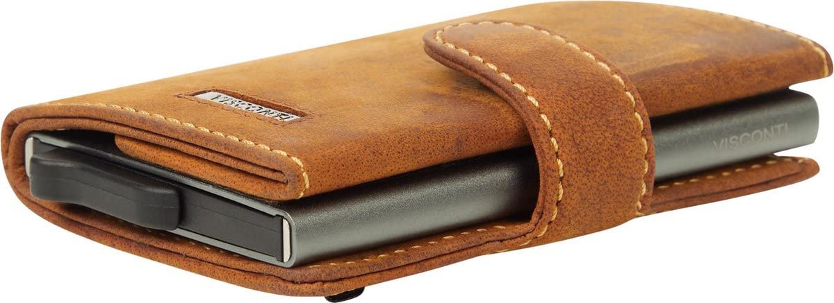 Visconti Slim portafoglio porta carte marrone RFID