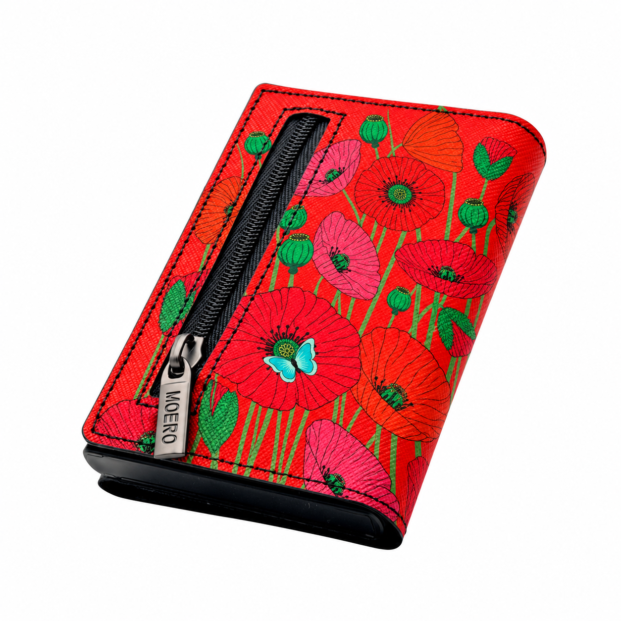 Moero Edizioni Speciali PRO Floral Papaveri di fuoco portafoglio RFID