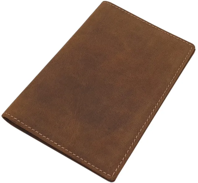 myledershop Ausweismappen cartellina portadocumenti in pelle di bufalo cognac