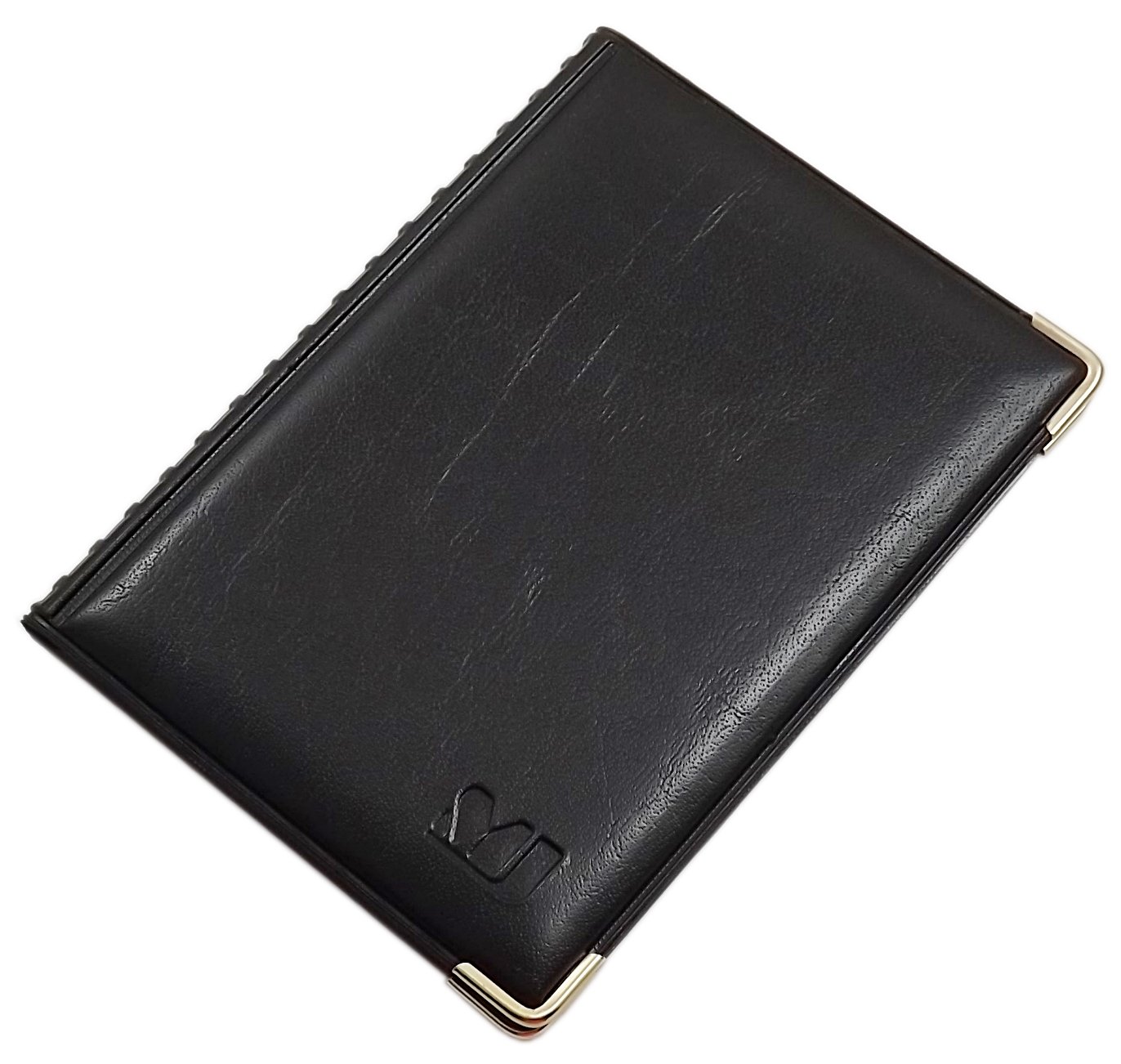 myledershop Karten- und Ausweisetuis porta documenti Design 2 Nero 4 scomparti
