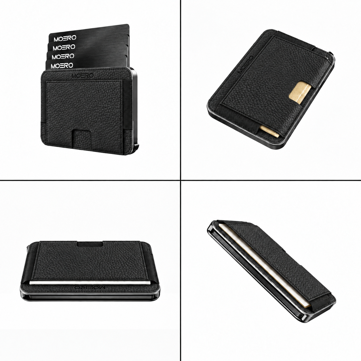 Moero Linea M2 Ultra Bottalato MagSafe Wallet portafoglio Avorio RFID