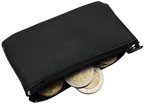 myledershop Schlüsselanhänger Custodia per chiavi dell'auto portachiavi nero ecopelle