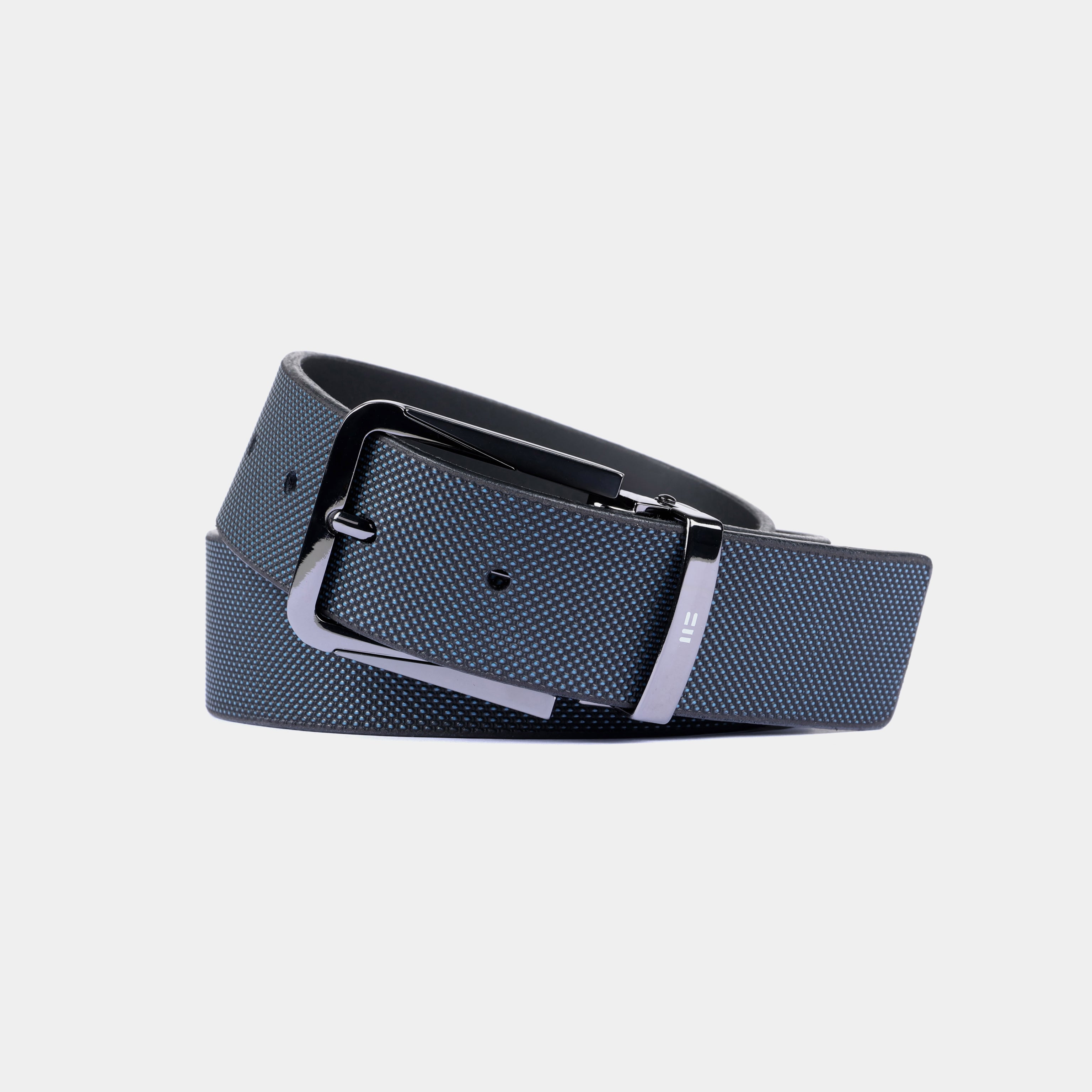 Miguel Bellido Cinturones cintura in pelle bovina incisa navy taglia 85