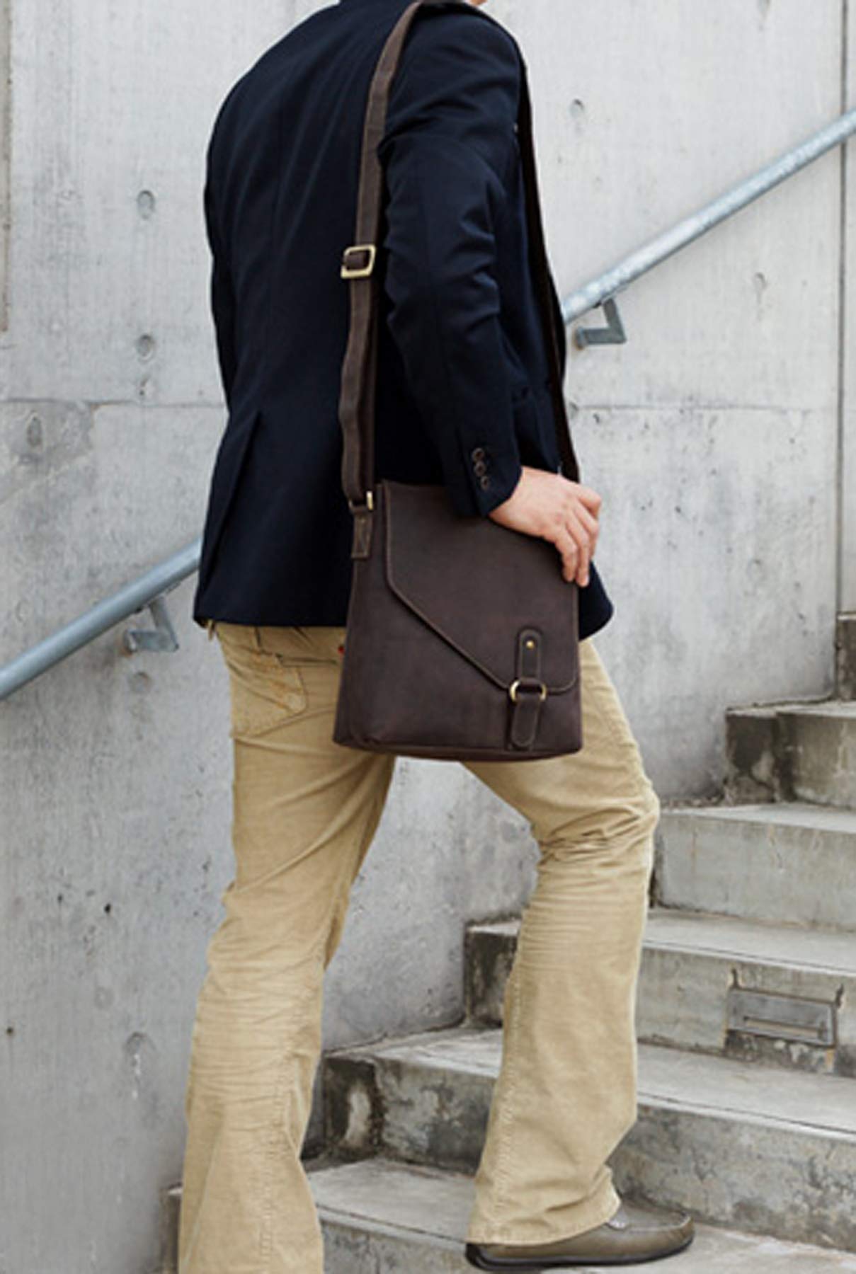 Visconti Hunters Bags 16071 Aspin borsa messenger in pelle marrone olio