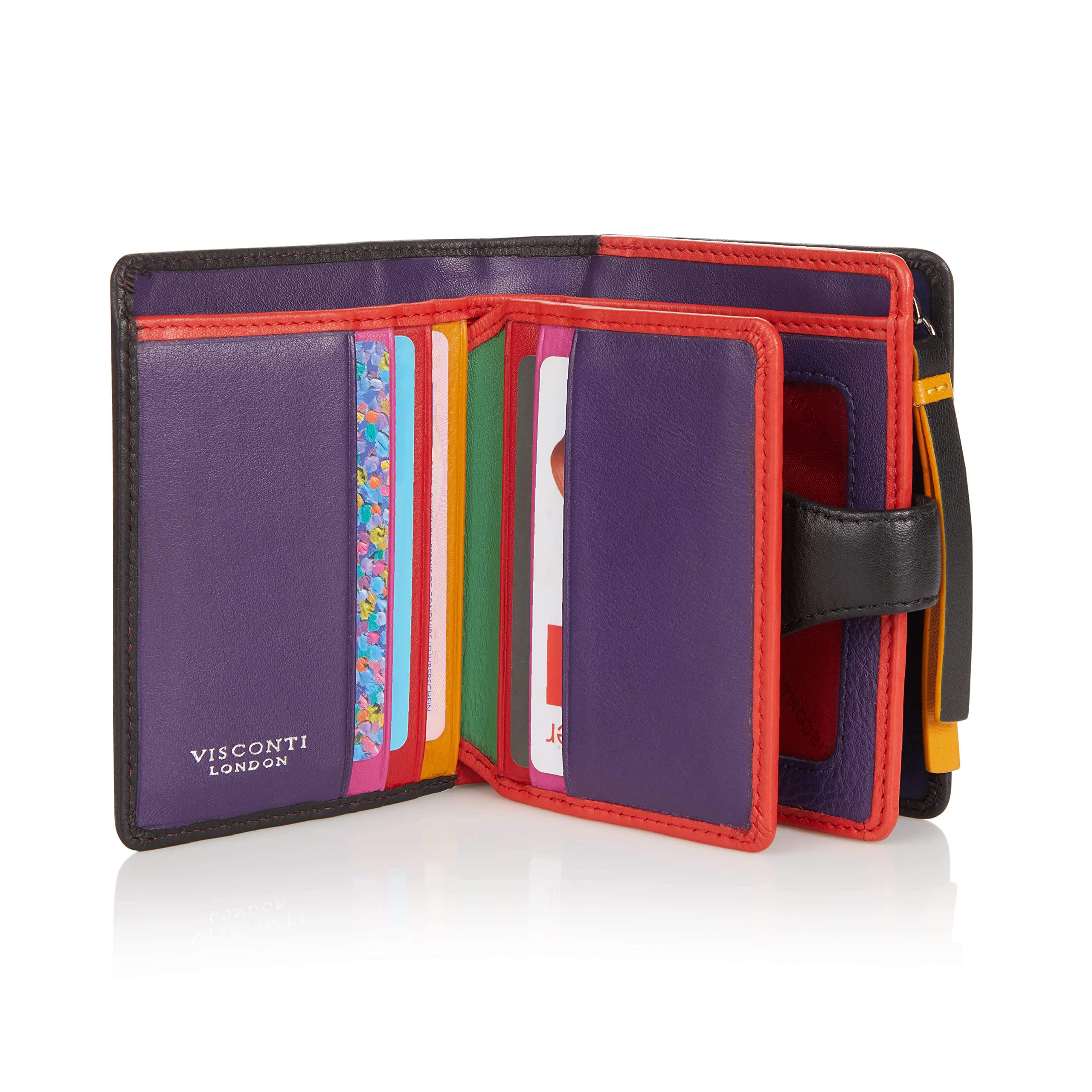 Visconti Polka portafoglio donna LV S 11,5x9 cm Cuori RFID