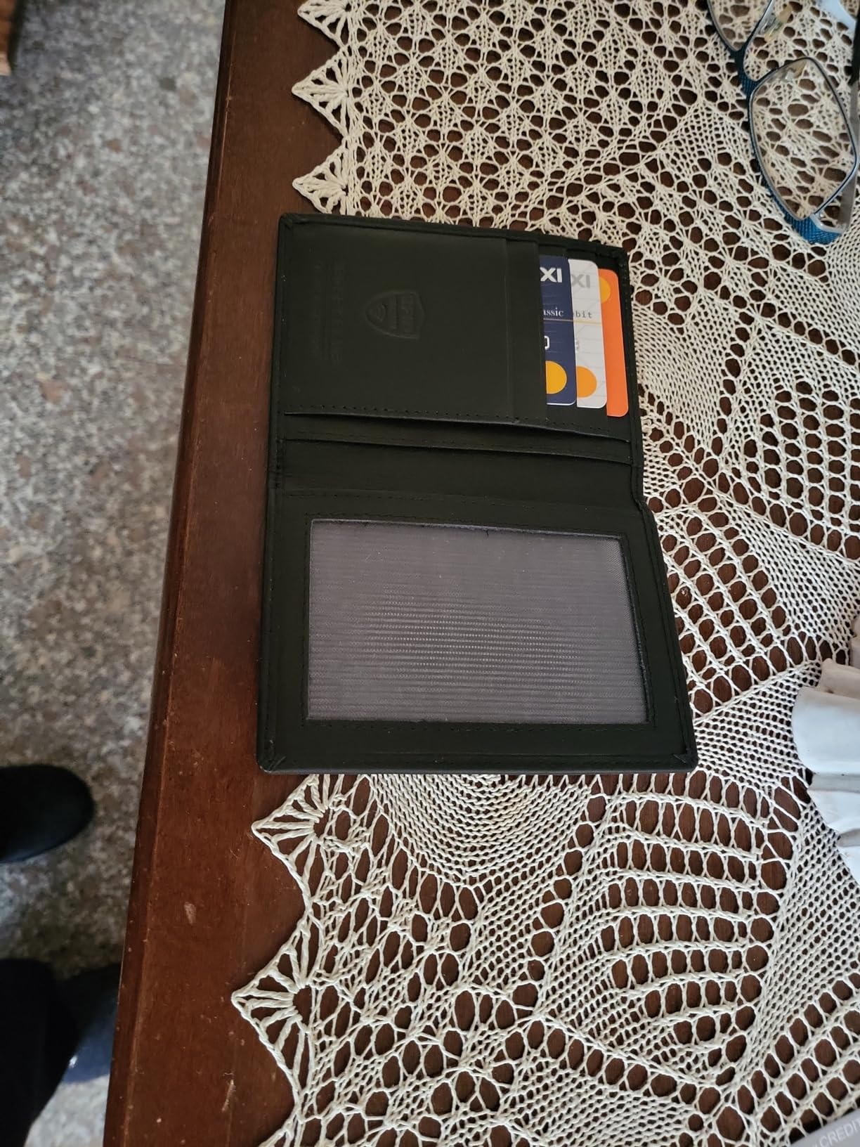 myledershop Karten- und Ausweisetuis porta carte RFID NFC nero in vacchetta
