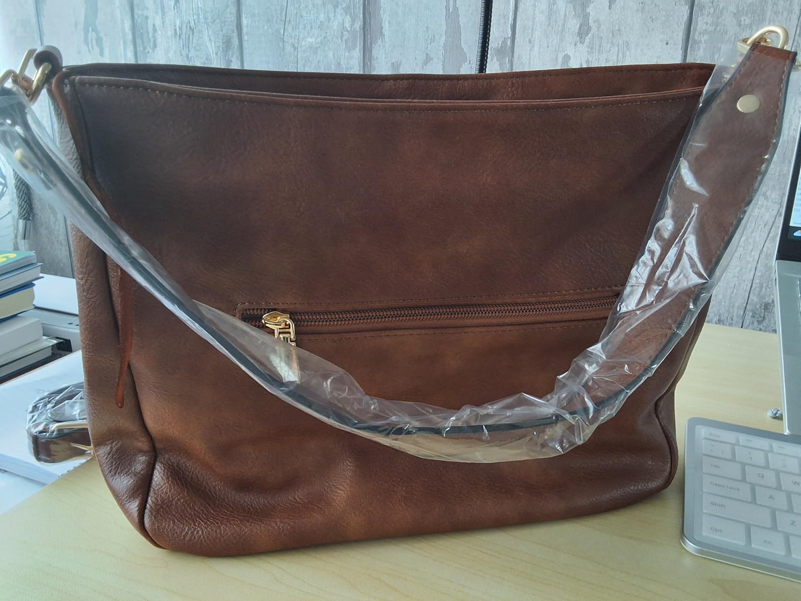 GOIACII BAG borsa a tracolla grande color caffè