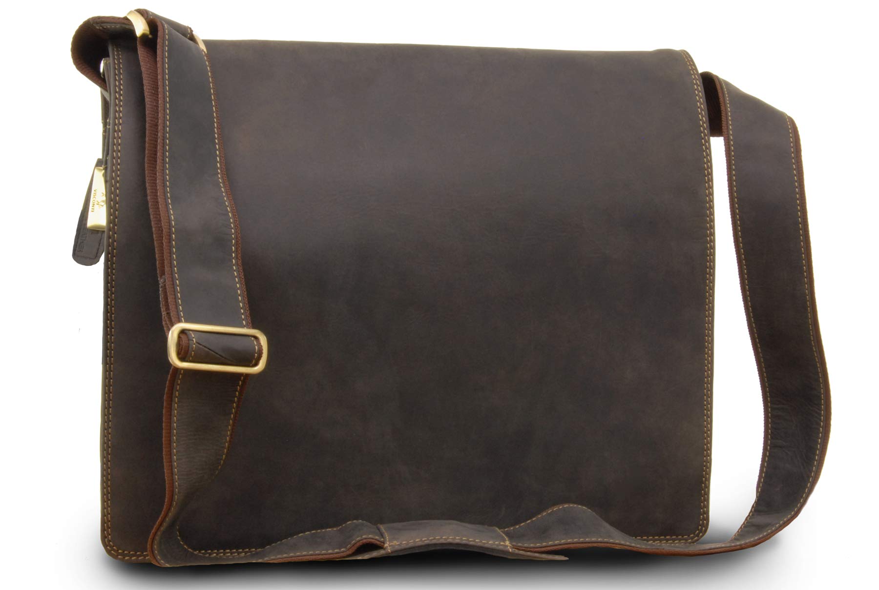 Visconti Hunters Bags 16054 Harvard borsa messenger marrone olio in pelle per PC 16 pollici