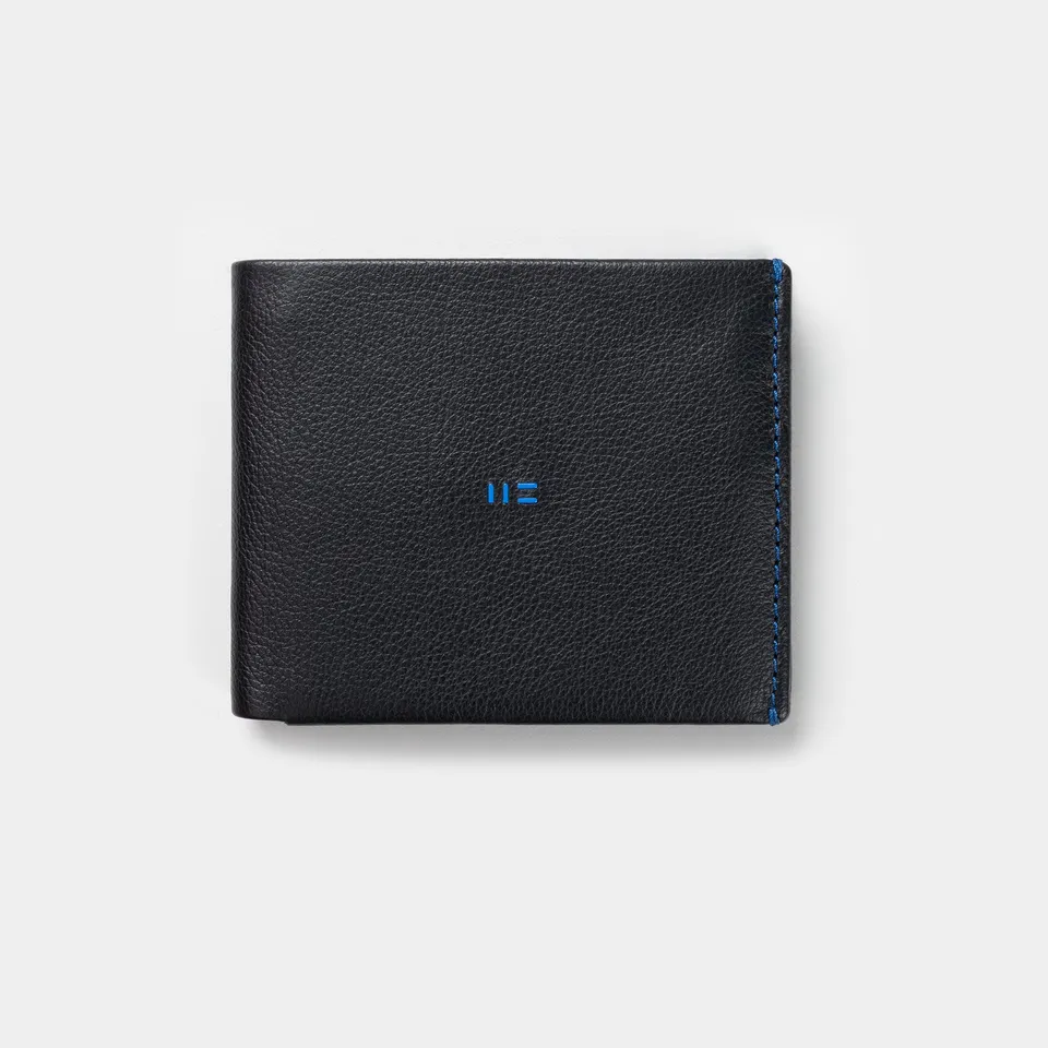 Miguel Bellido Carteras Rio portafoglio nero e blu in pelle RFID