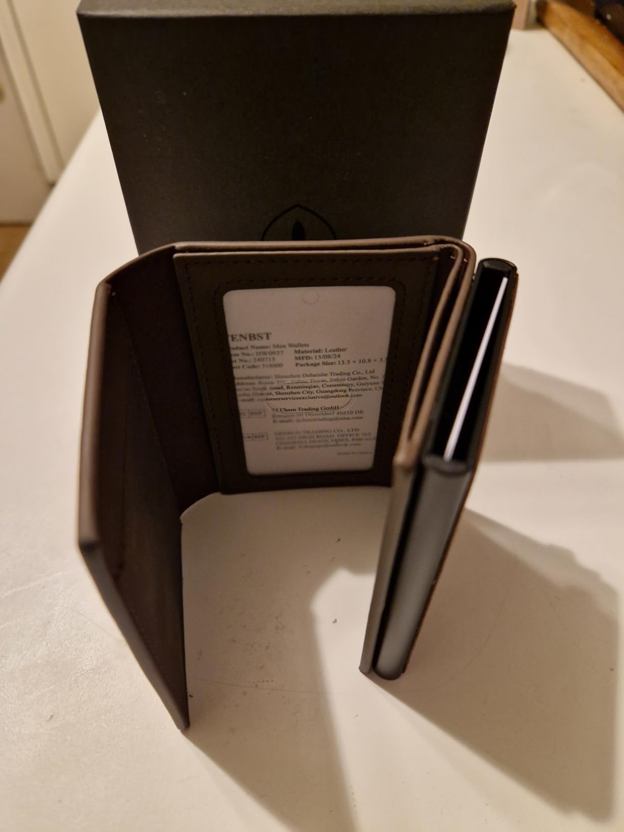 TENBST Card Holder portafoglio slim 8 carte Nero RFID