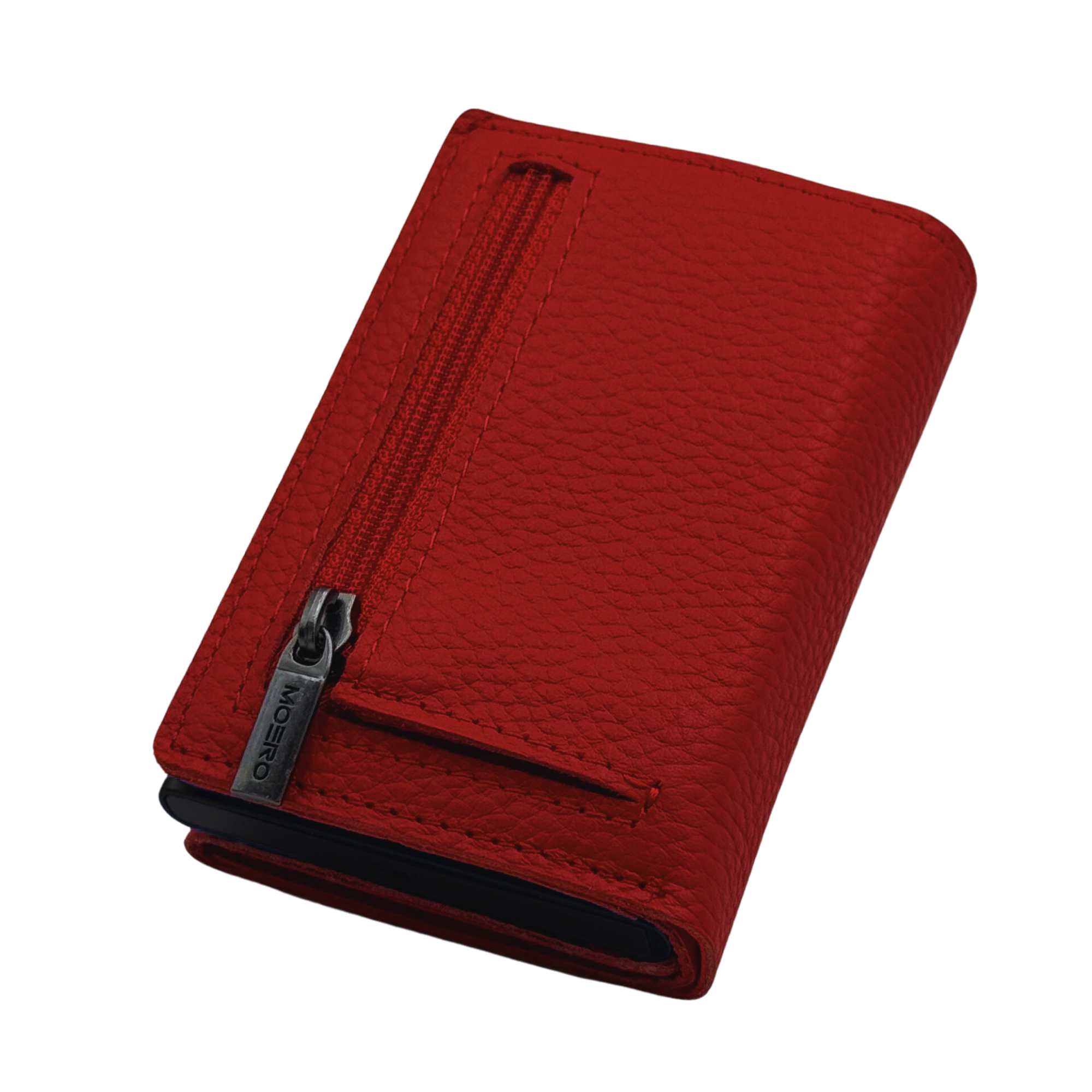 Moero Linea PRO PRO PLUS Zip portafoglio rosso RFID con portamonete