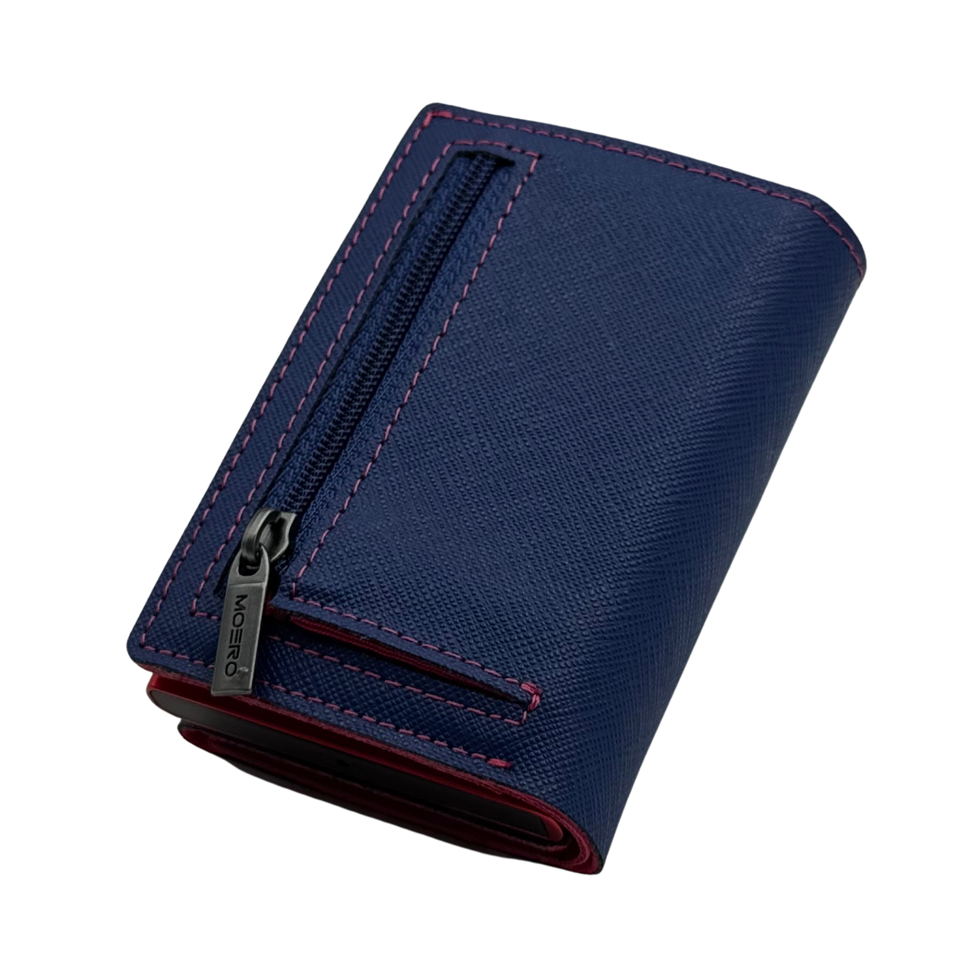 Moero Linea PRO PRO PLUS Zip portafoglio RFID Blue Magenta