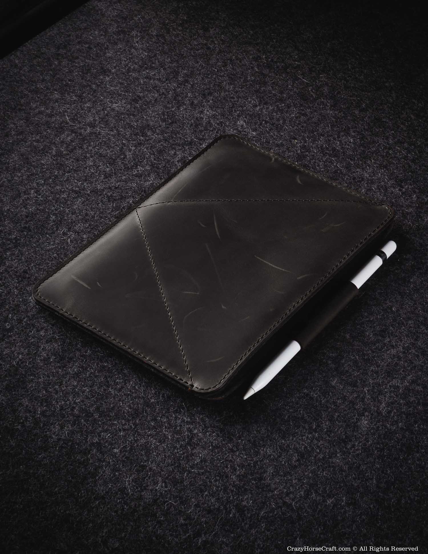 Crazy Horse Craft iPad and Kindle Cases Classic Leather & Felt iPad Mini Case custodia marrone