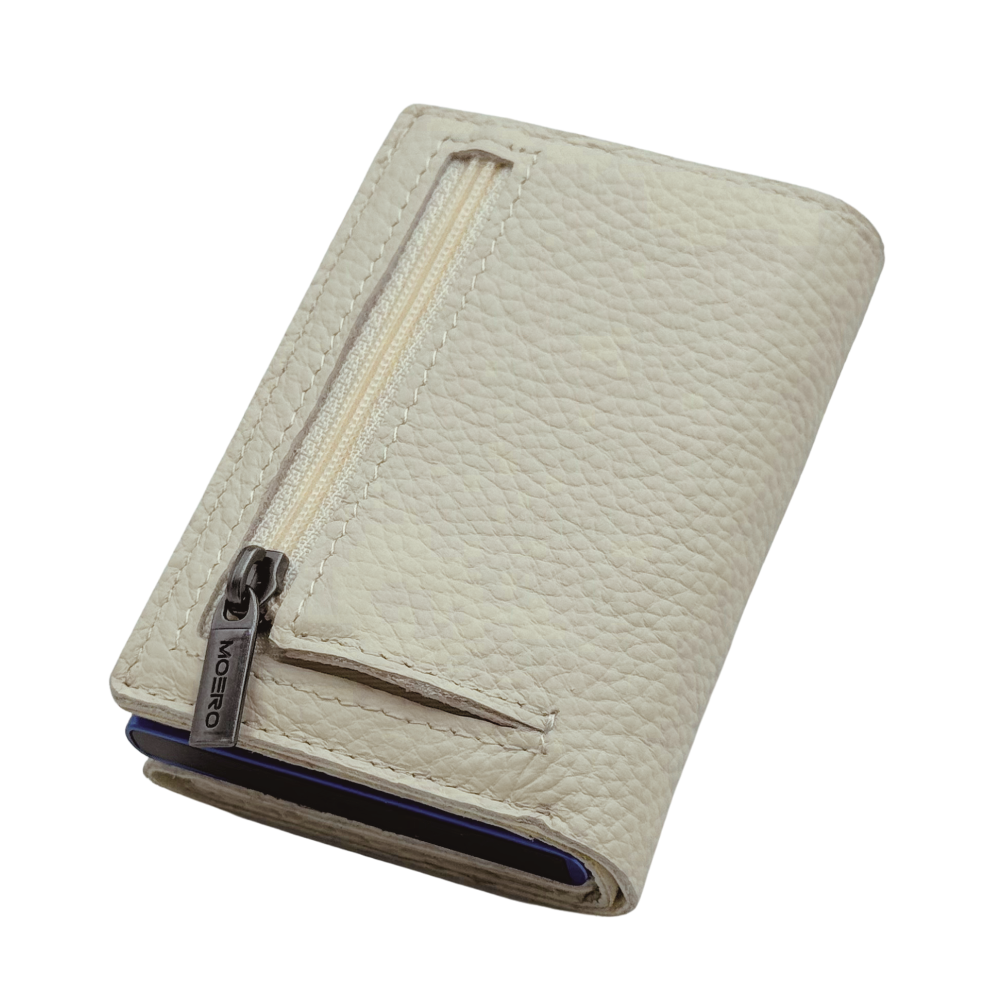 Moero Linea PRO PRO PLUS Zip portafoglio avorio RFID