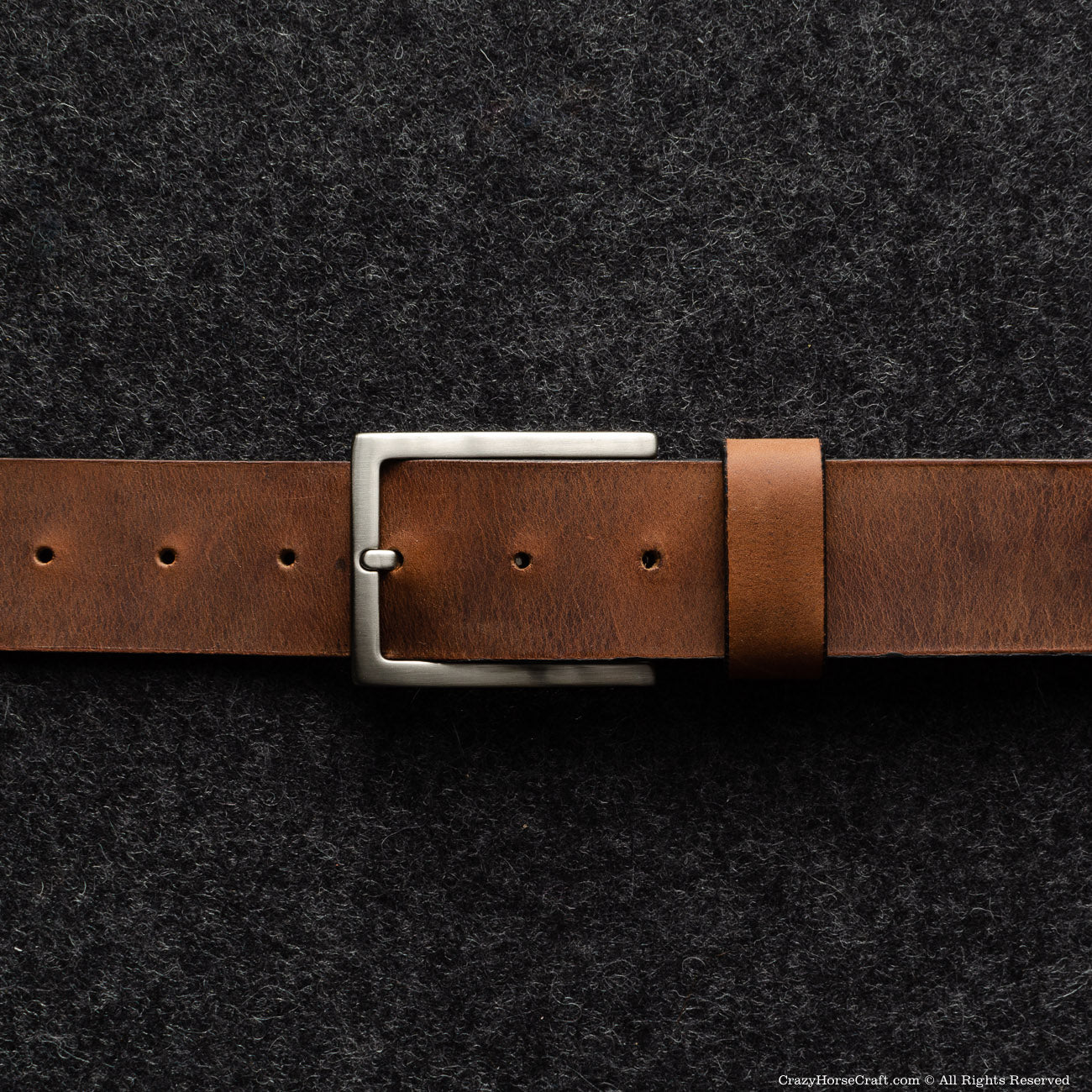 Crazy Horse Craft Belts Cintura in pelle marrone classica 40 mm