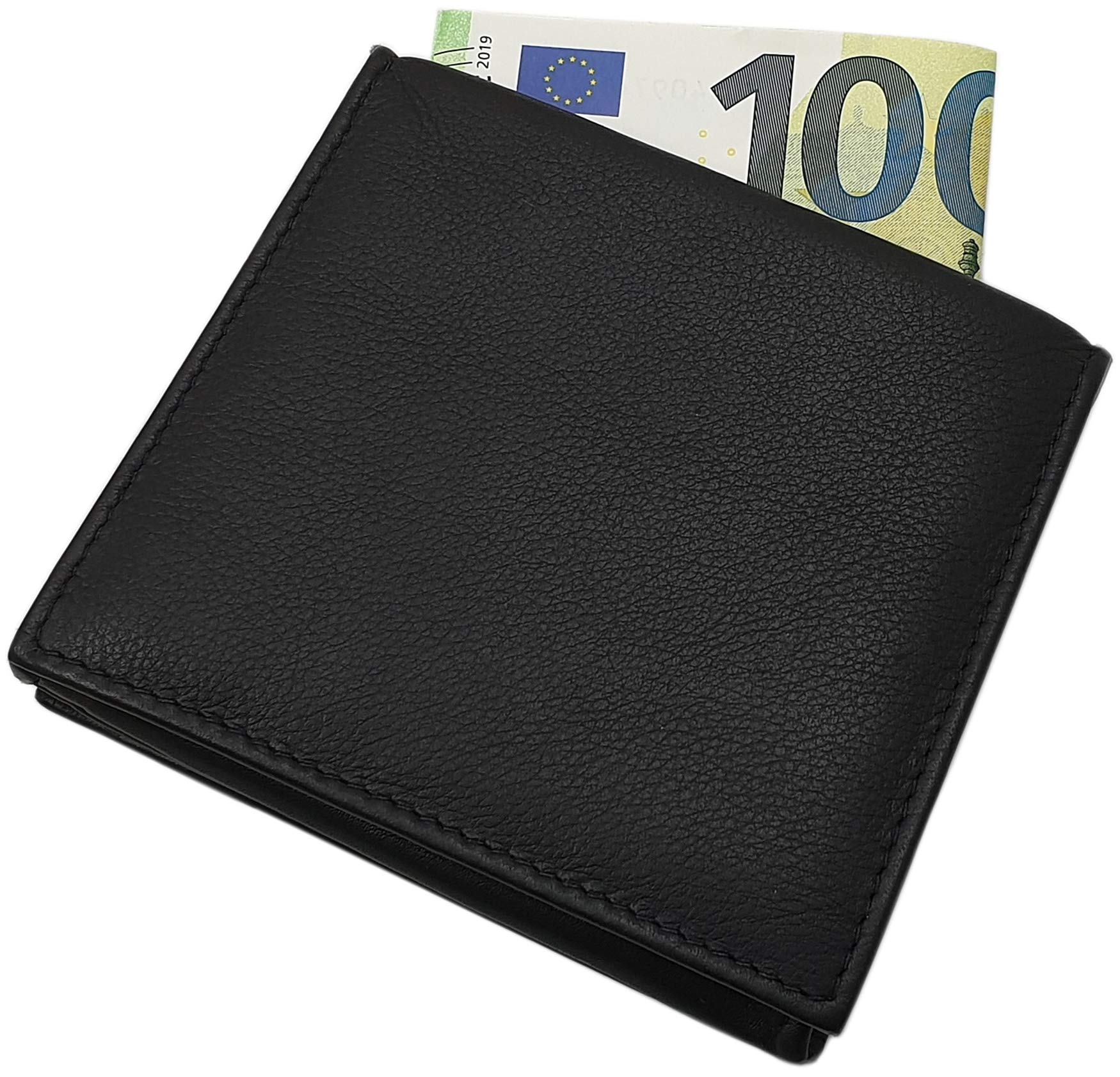 myledershop Münzbörsen Wiener Schachtel portamonete nero in nappa bovina