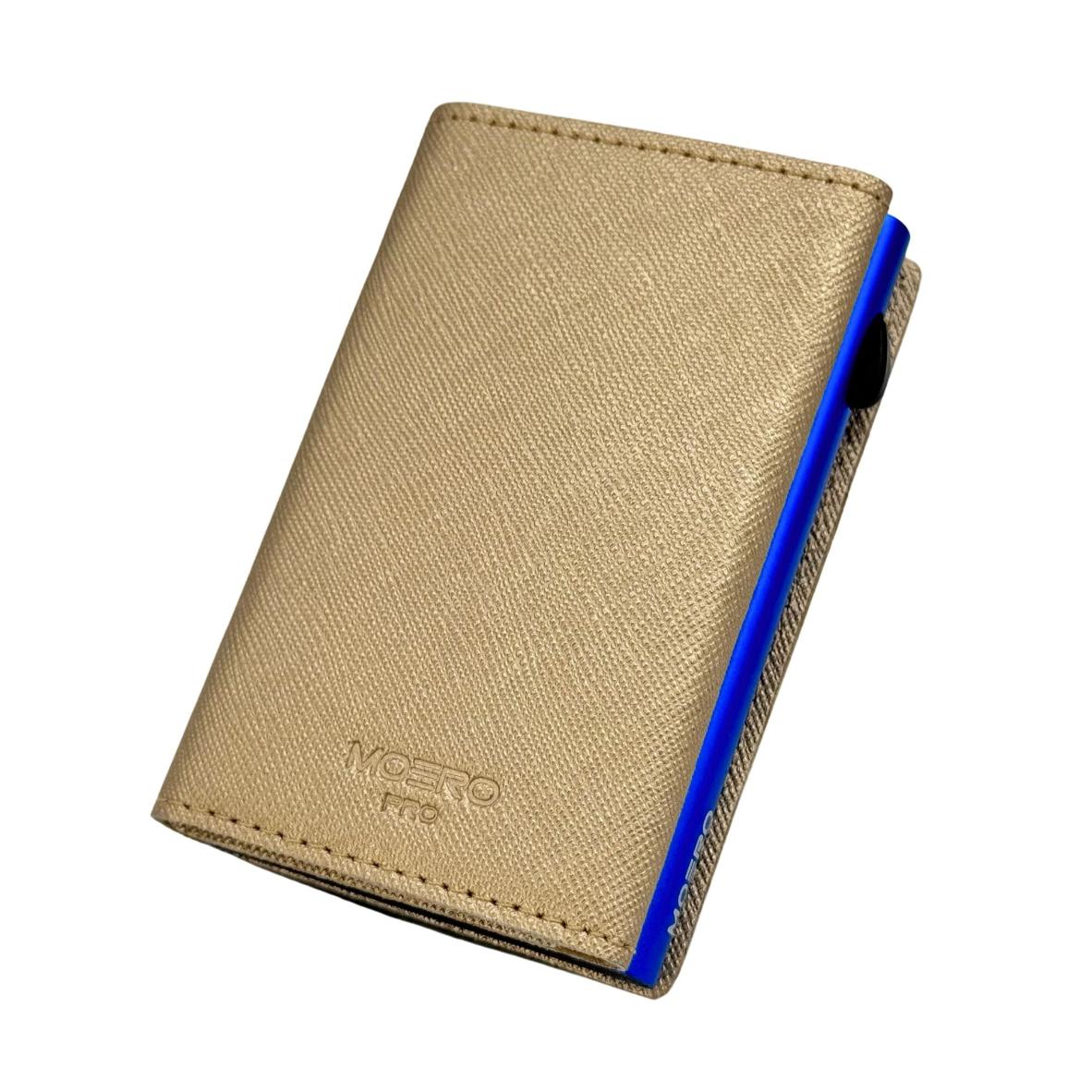 Moero Linea PRO Saffiano portafoglio oro in pelle antigraffio