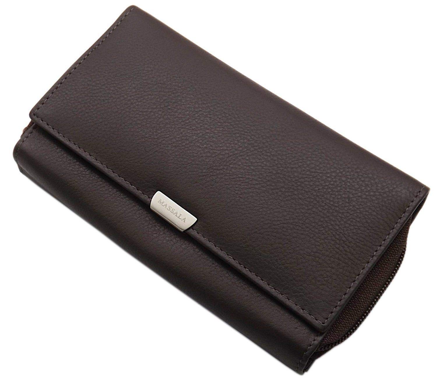 myledershop Damen Geldbörsen Grande portafoglio di pelle per donna portafoglio 5 colori