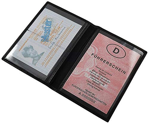 myledershop Karten- und Ausweisetuis porta documenti e carte nero pelle