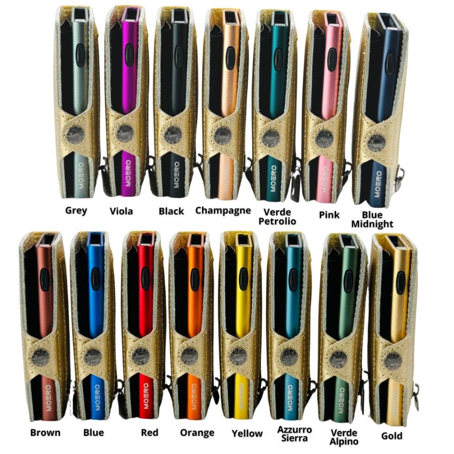 Moero Linea Classic Classic Zip Saffiano portafoglio oro RFID