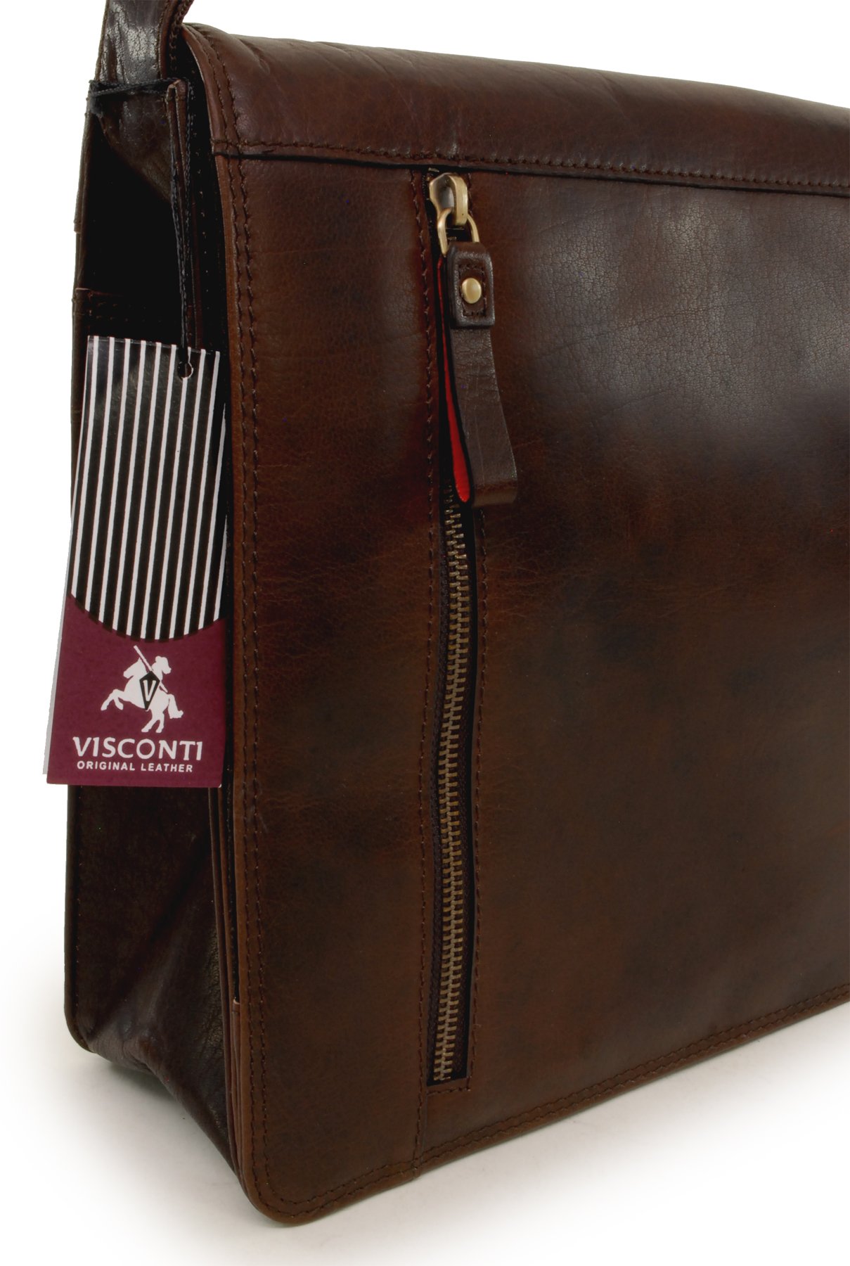 Visconti Hunters Bags ML23 Carter borsa messenger marrone in pelle