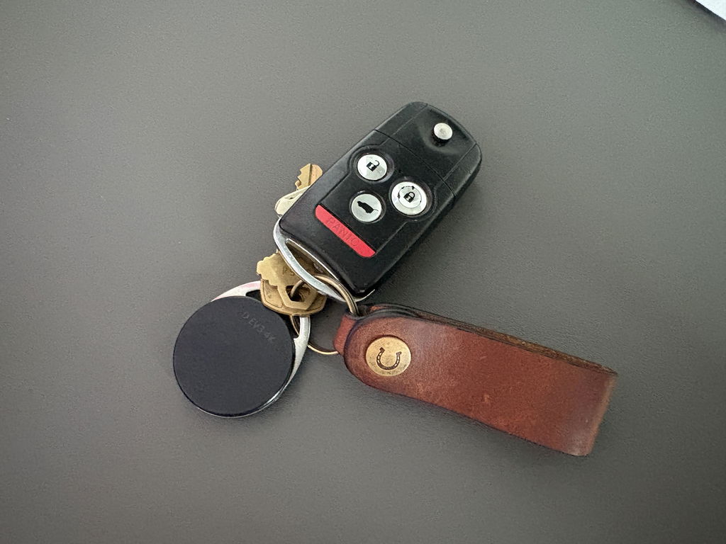 Crazy Horse Craft Key Holders Veg-Tanned Leather Key Fob portachiavi Classic Brown