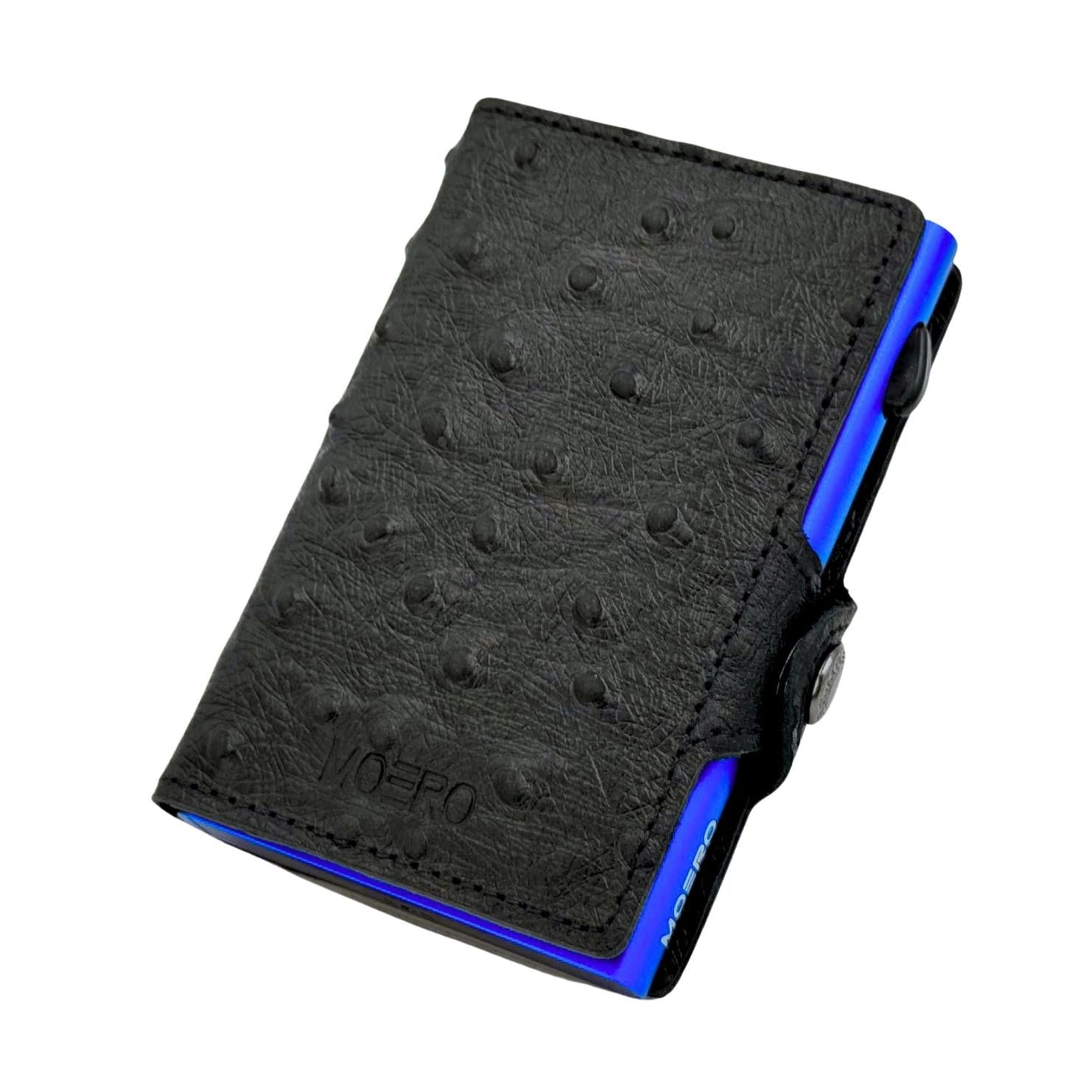 Moero Linea Classic Struzzo portafoglio nero RFID
