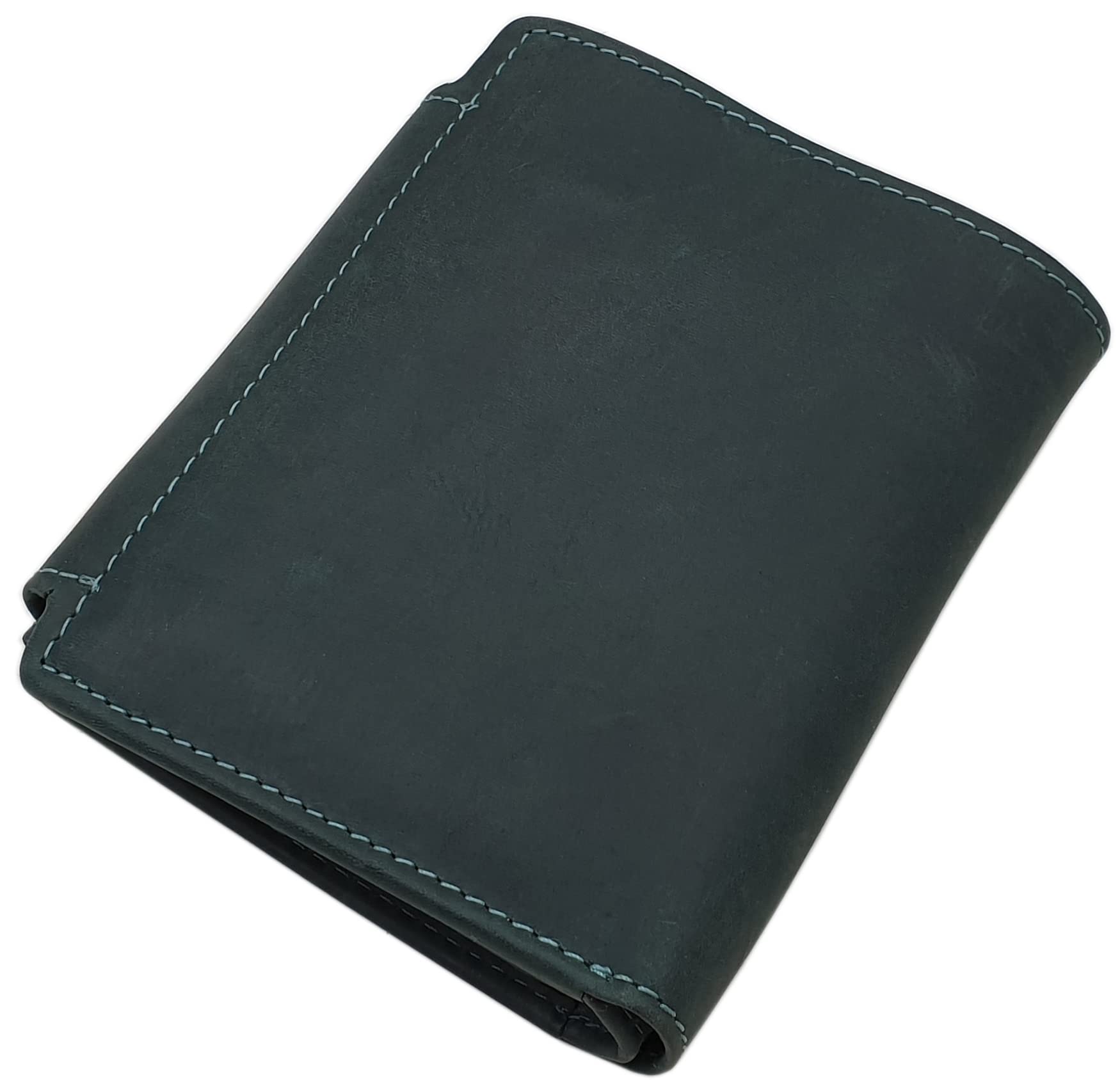 myledershop Damen Geldbörsen portafoglio verticale donna verde scuro RFID