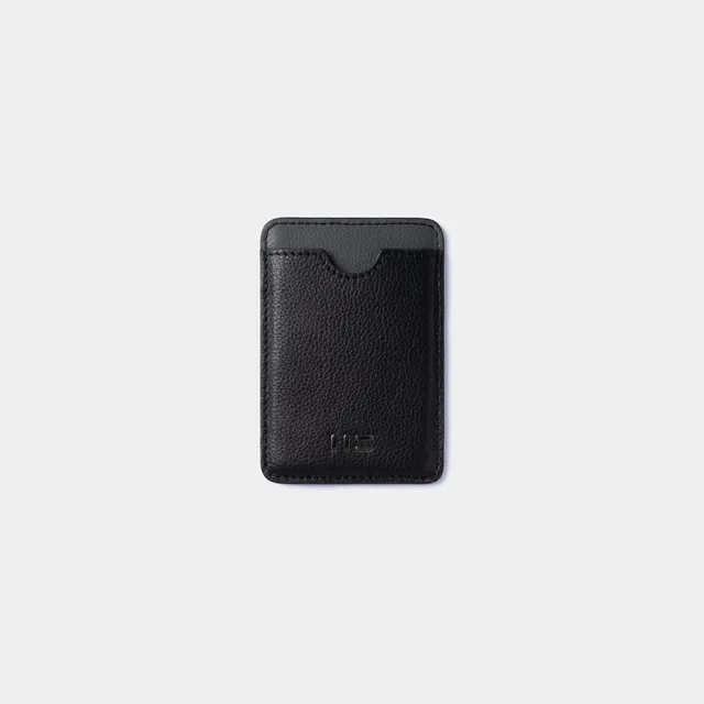 Miguel Bellido Accesorios funcionales Portacarte magnetico in pelle nera MagSafe