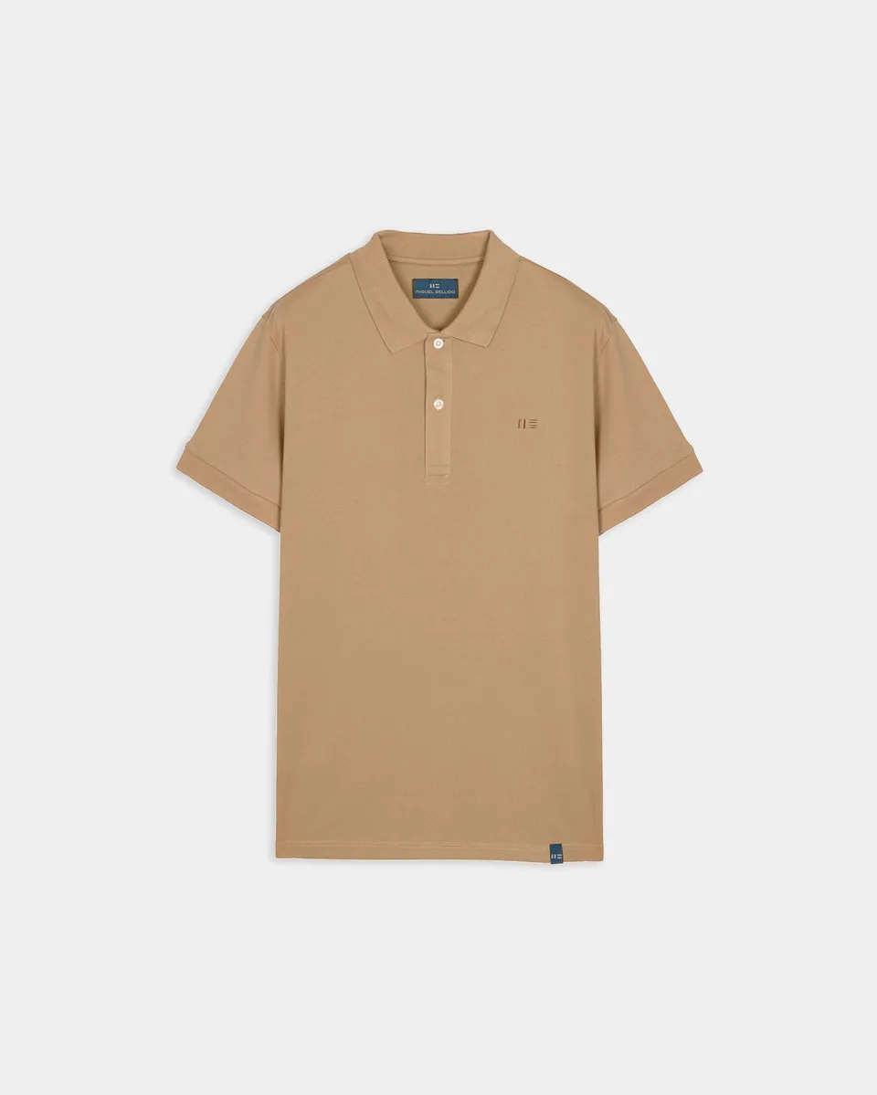 Miguel Bellido Polos y Camisetas Polo Pique polo in cotone camel
