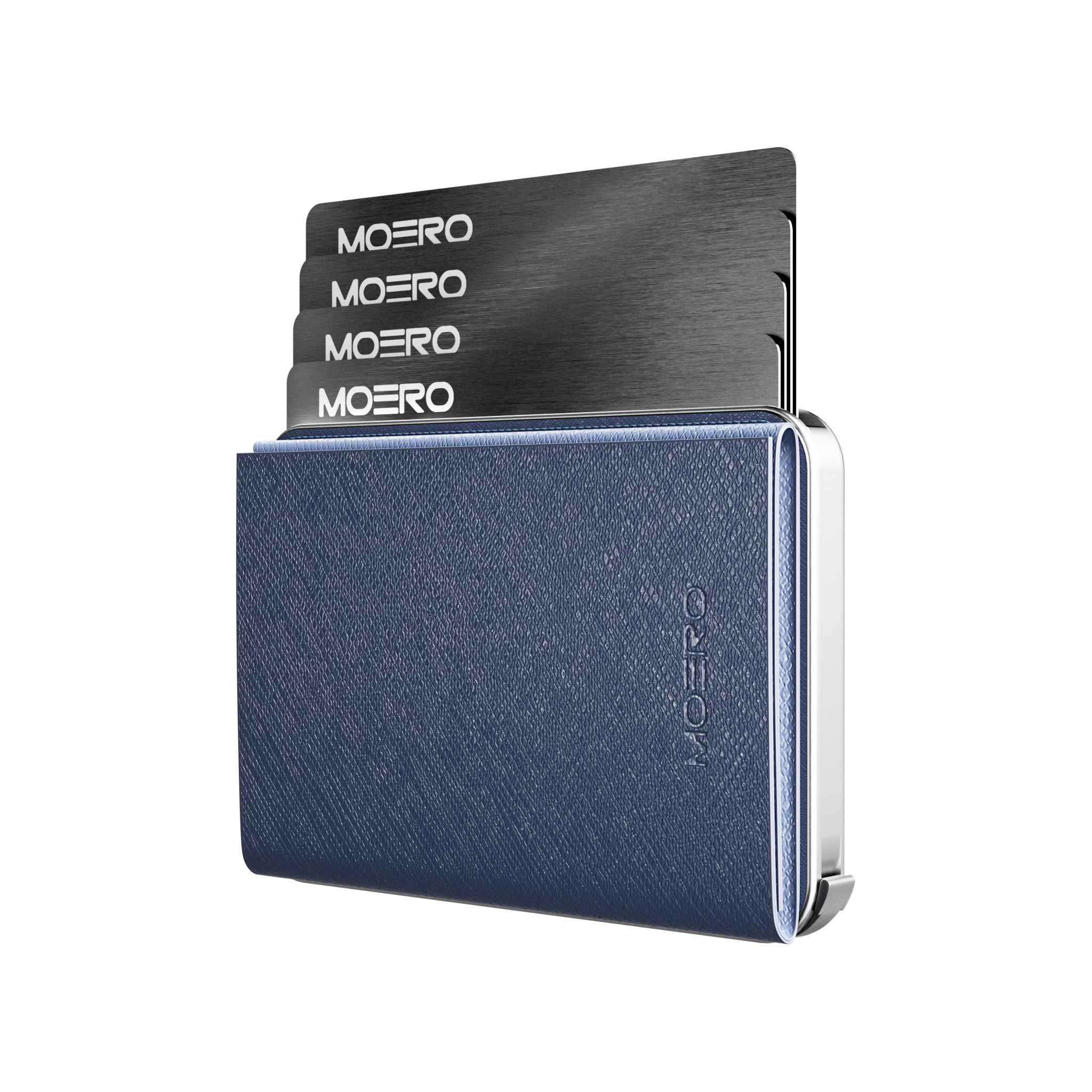 Moero Linea M2 M2 Pro Plus portafoglio Blue Navy MagSafe
