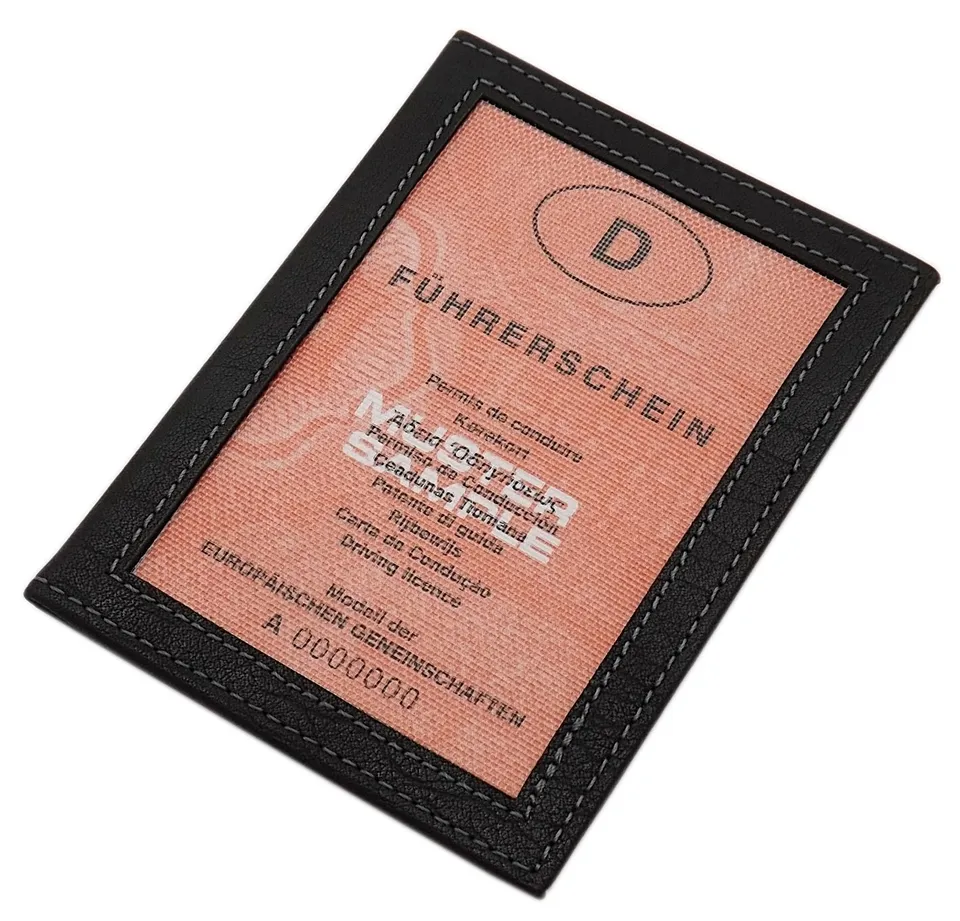 myledershop Karten- und Ausweisetuis porta documenti Bufalo Nero