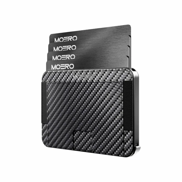 Moero Linea M2 M2 Pro Carbon Black portafoglio MagSafe RFID