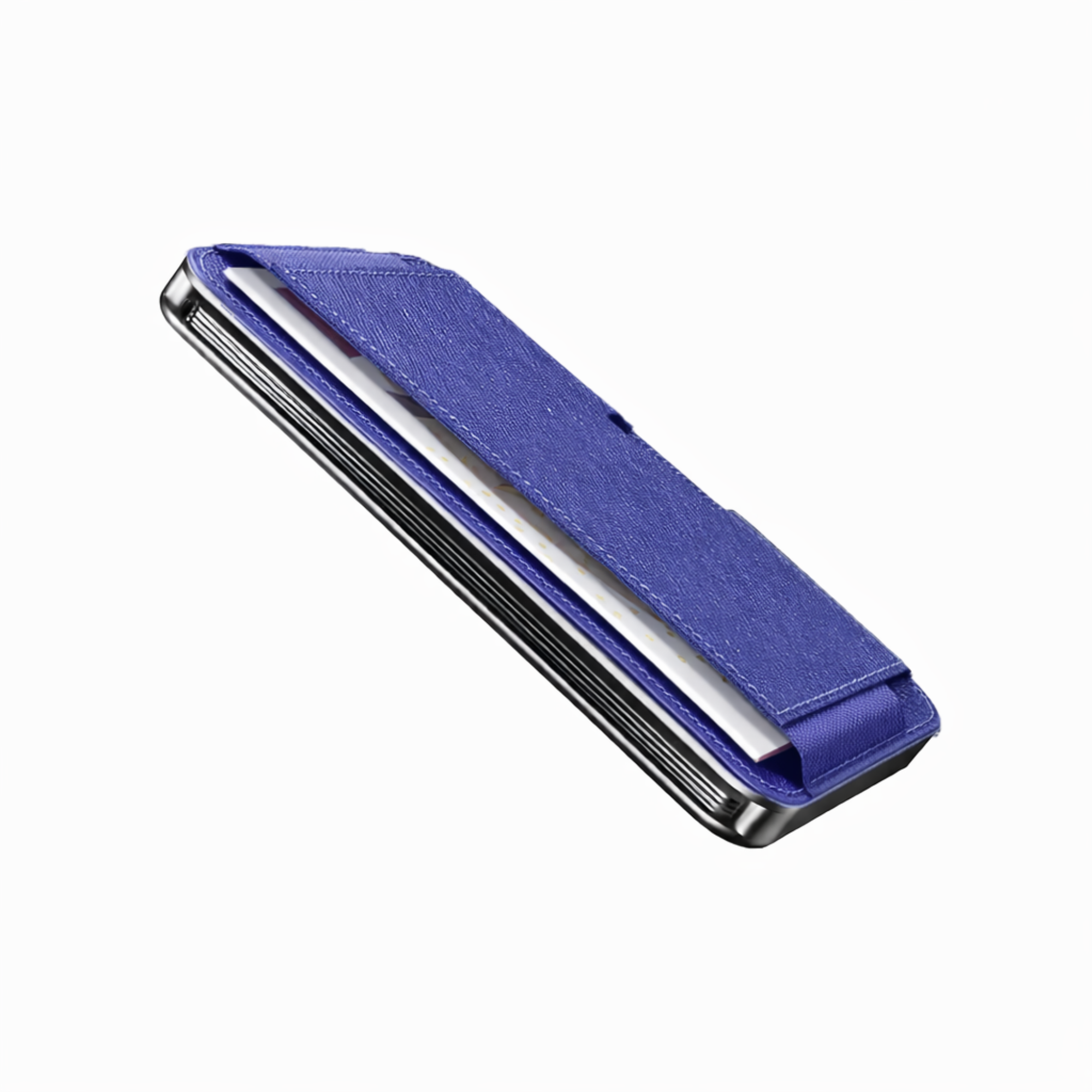 Moero Linea M2 M2 Pro Saffiano Blue Oltremare portafoglio MagSafe RFID