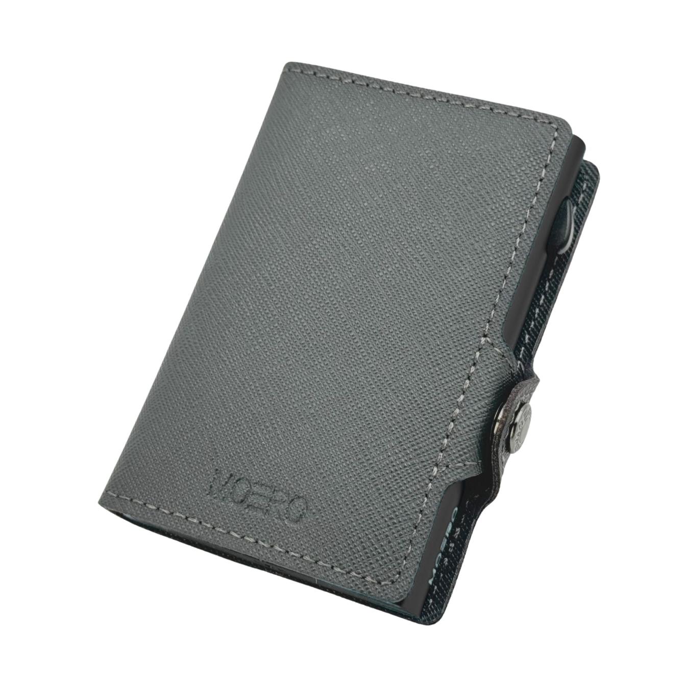 Moero Linea Classic Classic Zip Saffiano portafoglio grigio RFID