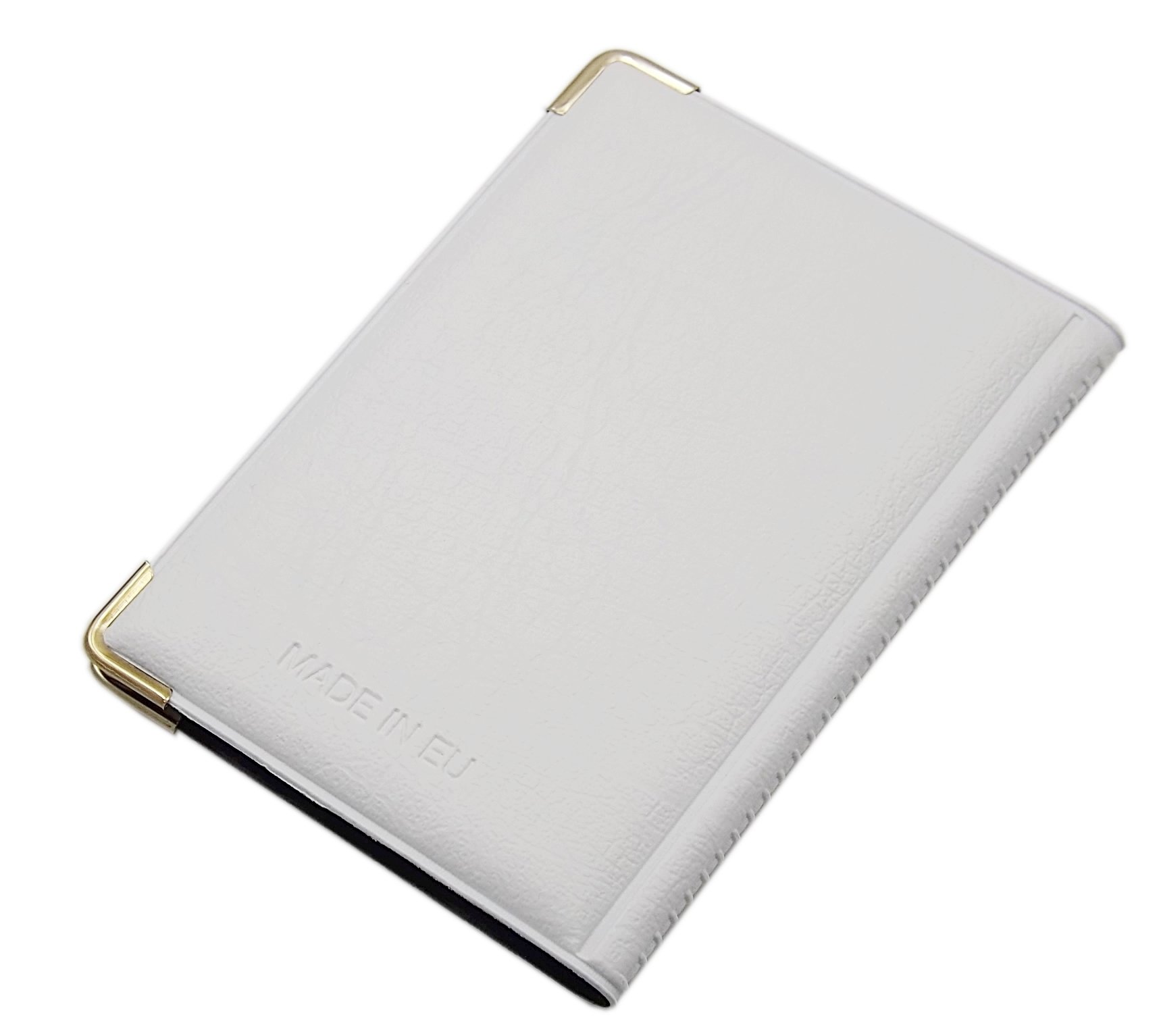 myledershop Kredit- und Visitenkartenetuis porta carte Design 3 bianco