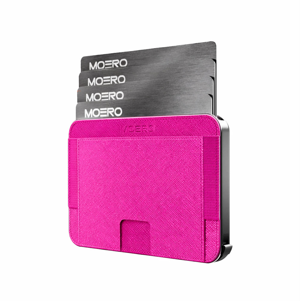 Moero Linea M2 M2 Pro Saffiano Fucsia Pink MagSafe wallet