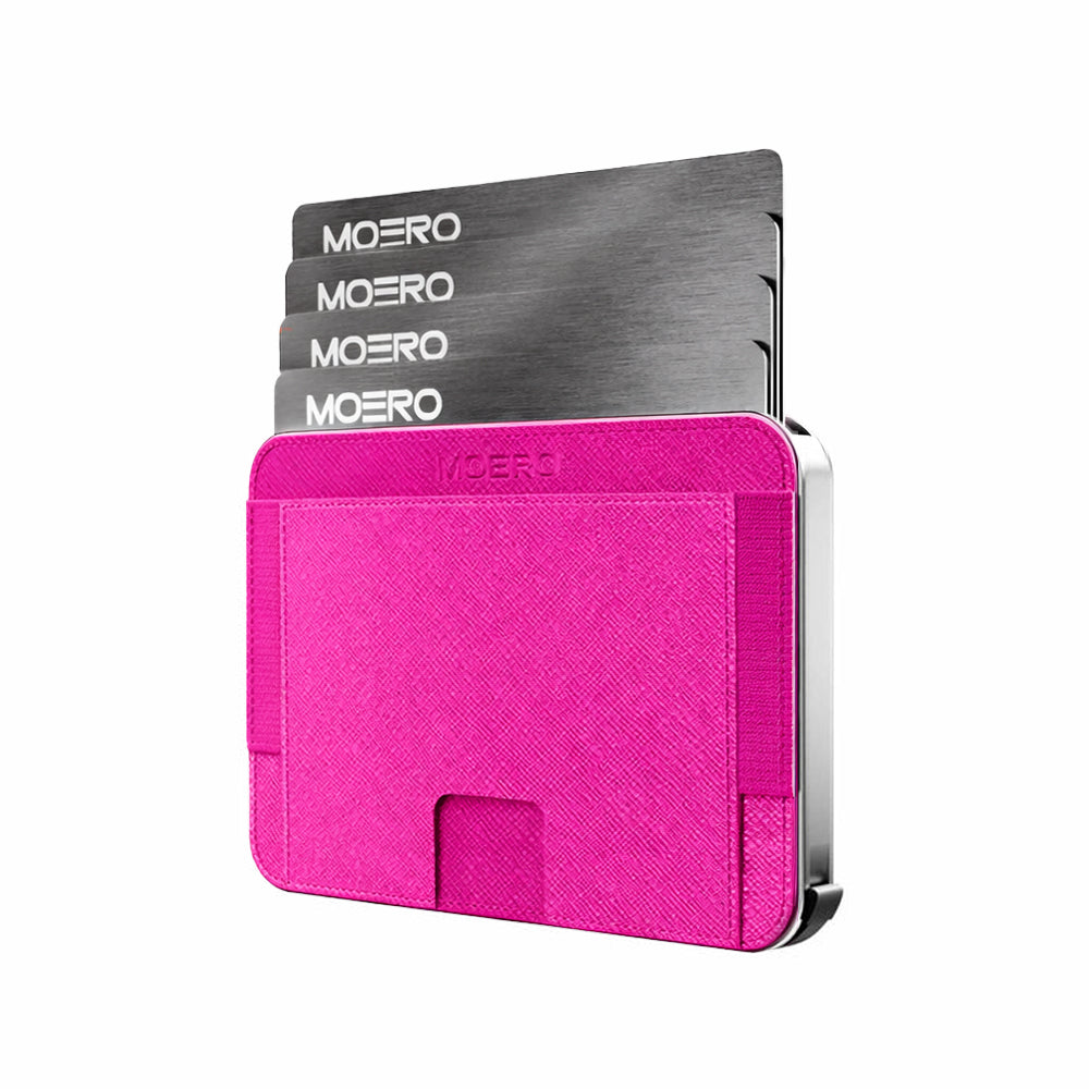 Moero Linea M2 M2 Pro Saffiano Fucsia Pink MagSafe wallet