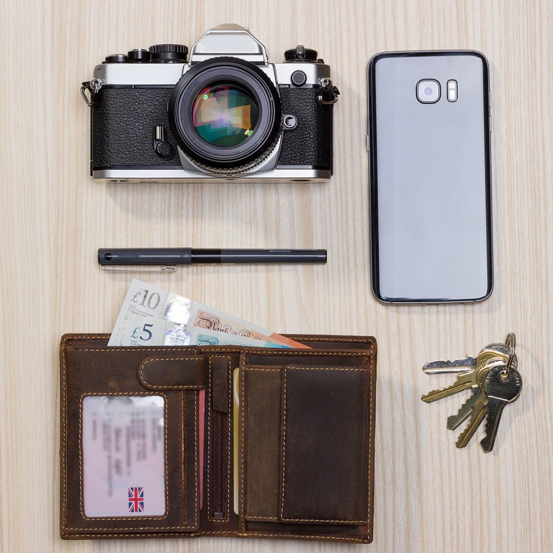 Visconti Hunters Wallets 709 Rifle portafoglio uomo Olio Marrone Chiaro RFID