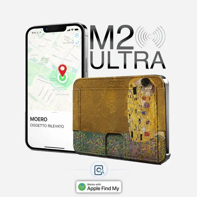 Moero Edizioni Speciali M2 Ultra Il bacio di Klimt portafoglio MagSafe