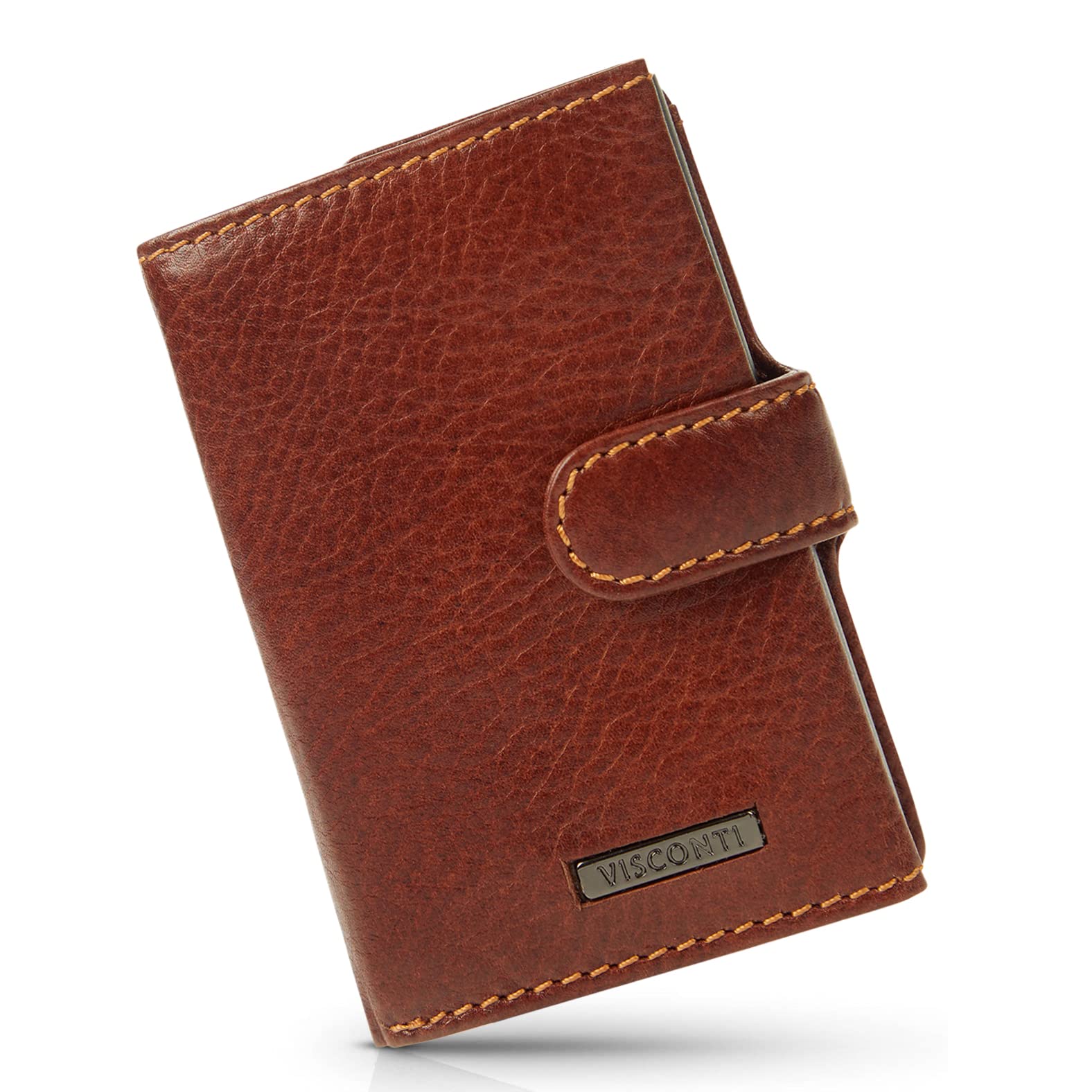 Visconti Slim portafoglio porta carte marrone olio RFID