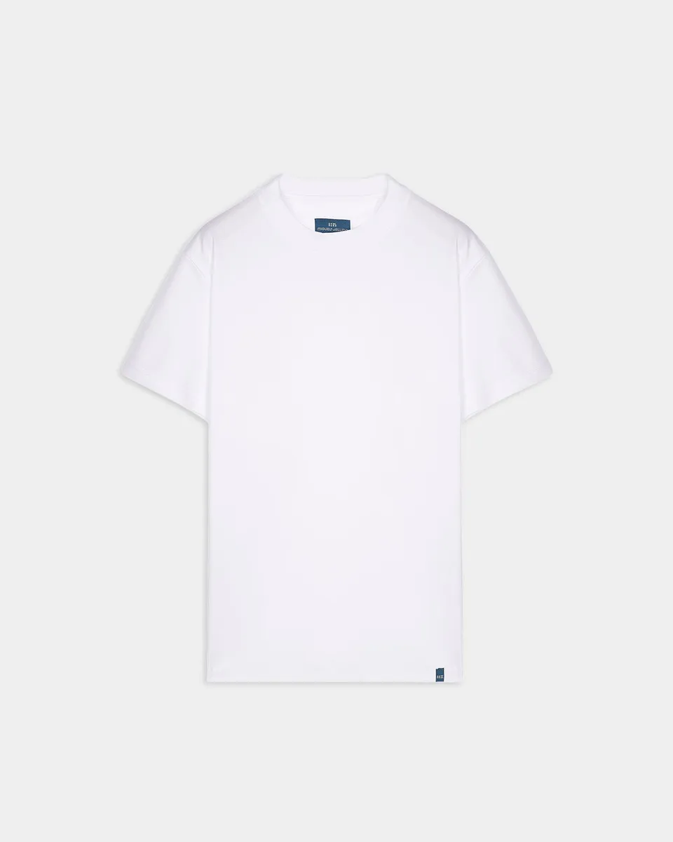 Miguel Bellido Polos y Camisetas Camiseta 100% algodón cuello redondo maglietta bianca