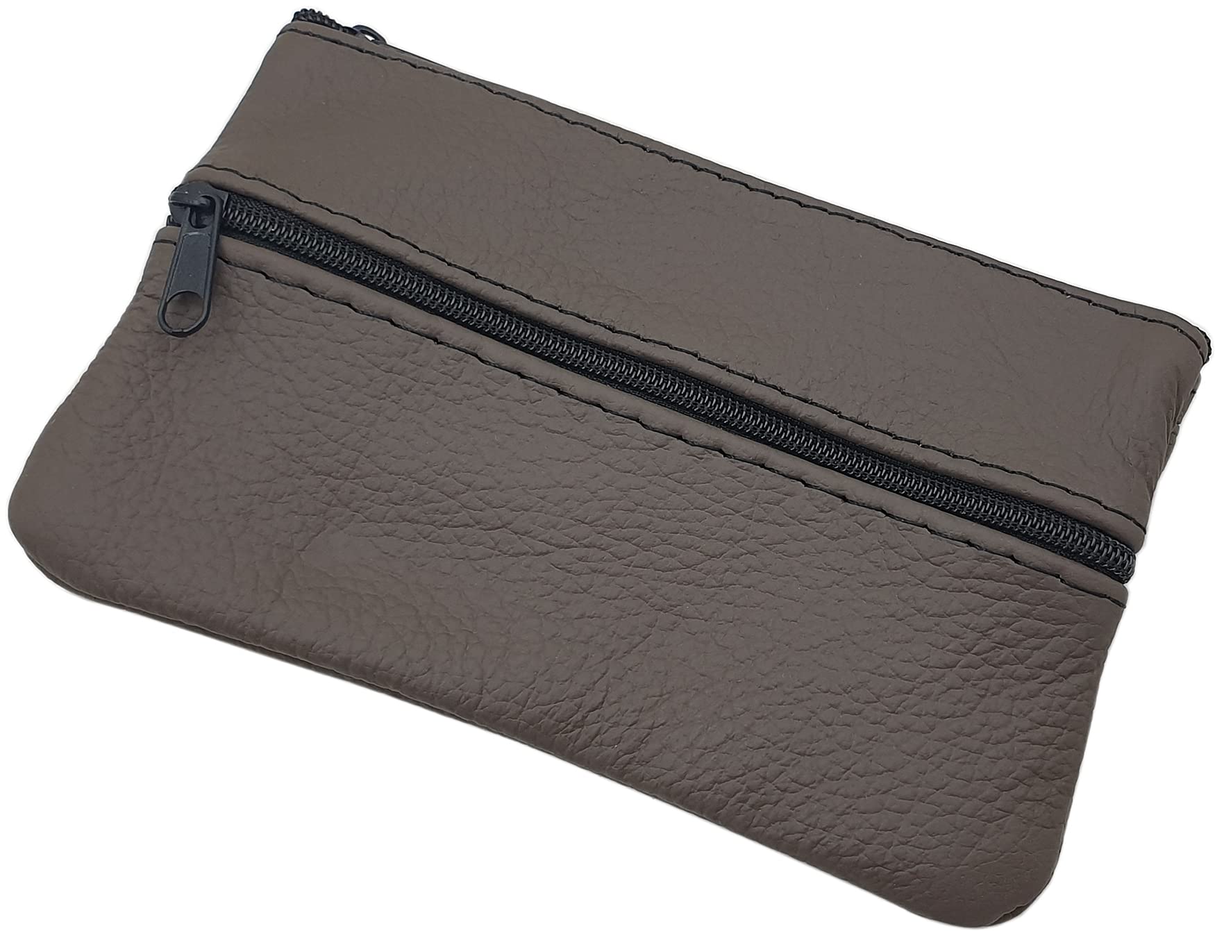 myledershop Schlüsseltaschen grande portachiavi in pelle grigio scuro