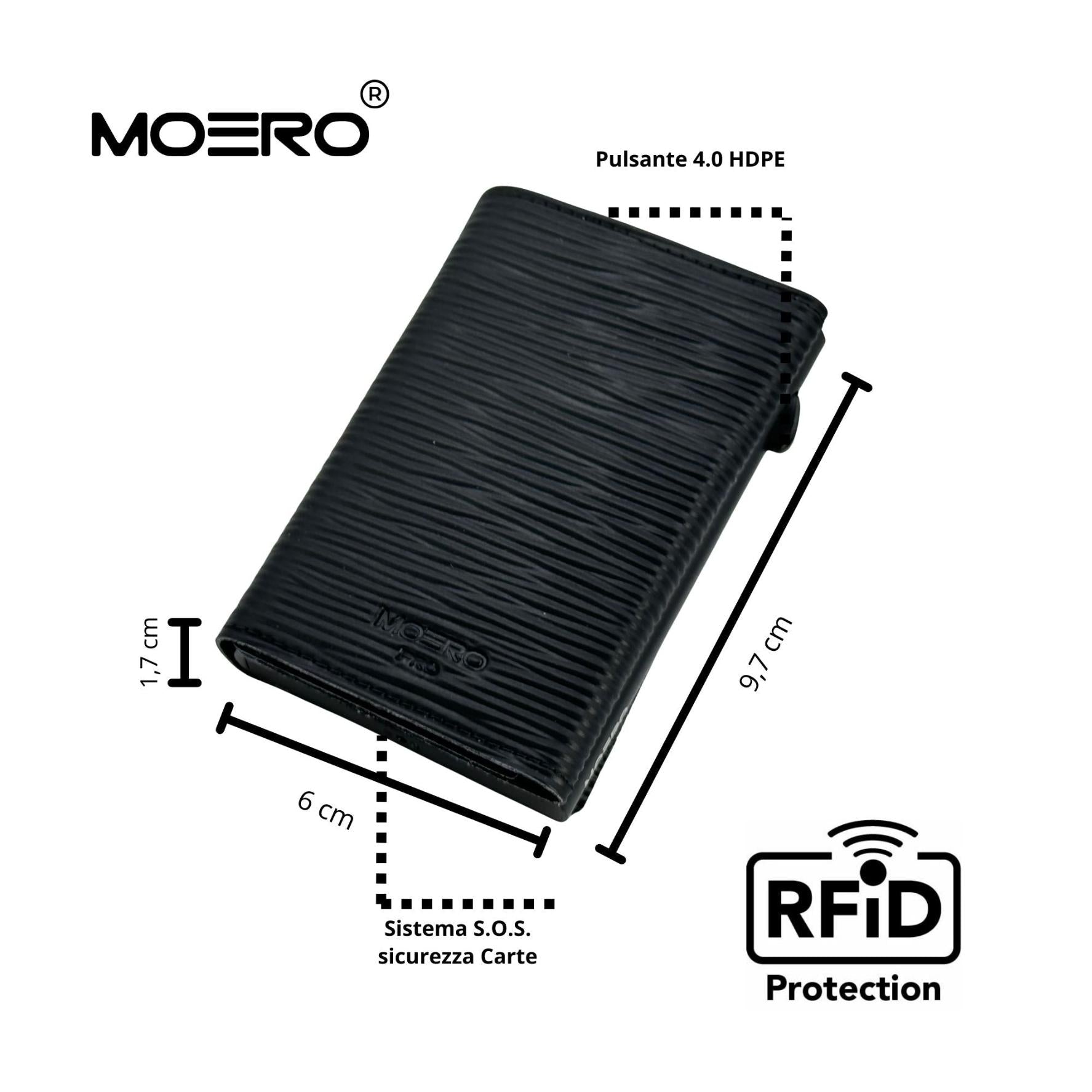 Moero Linea PRO PRO EPI portafoglio nero RFID