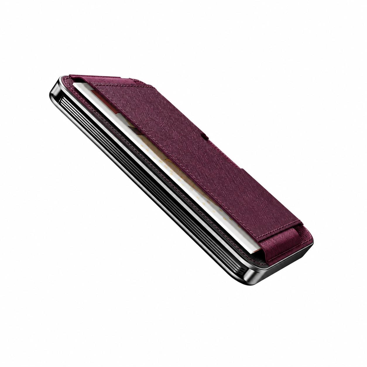 Moero Linea M2 M2 Pro Saffiano Borgogna MagSafe Wallet RFID