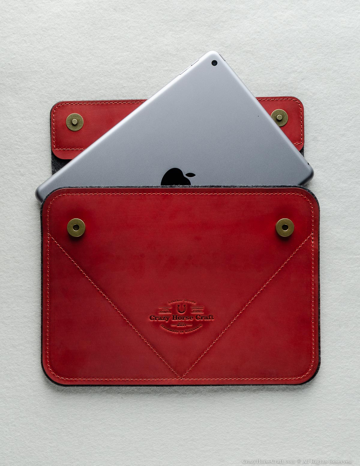 Crazy Horse Craft iPad and Kindle Cases Custodia iPad Pro/Air Fragola Red