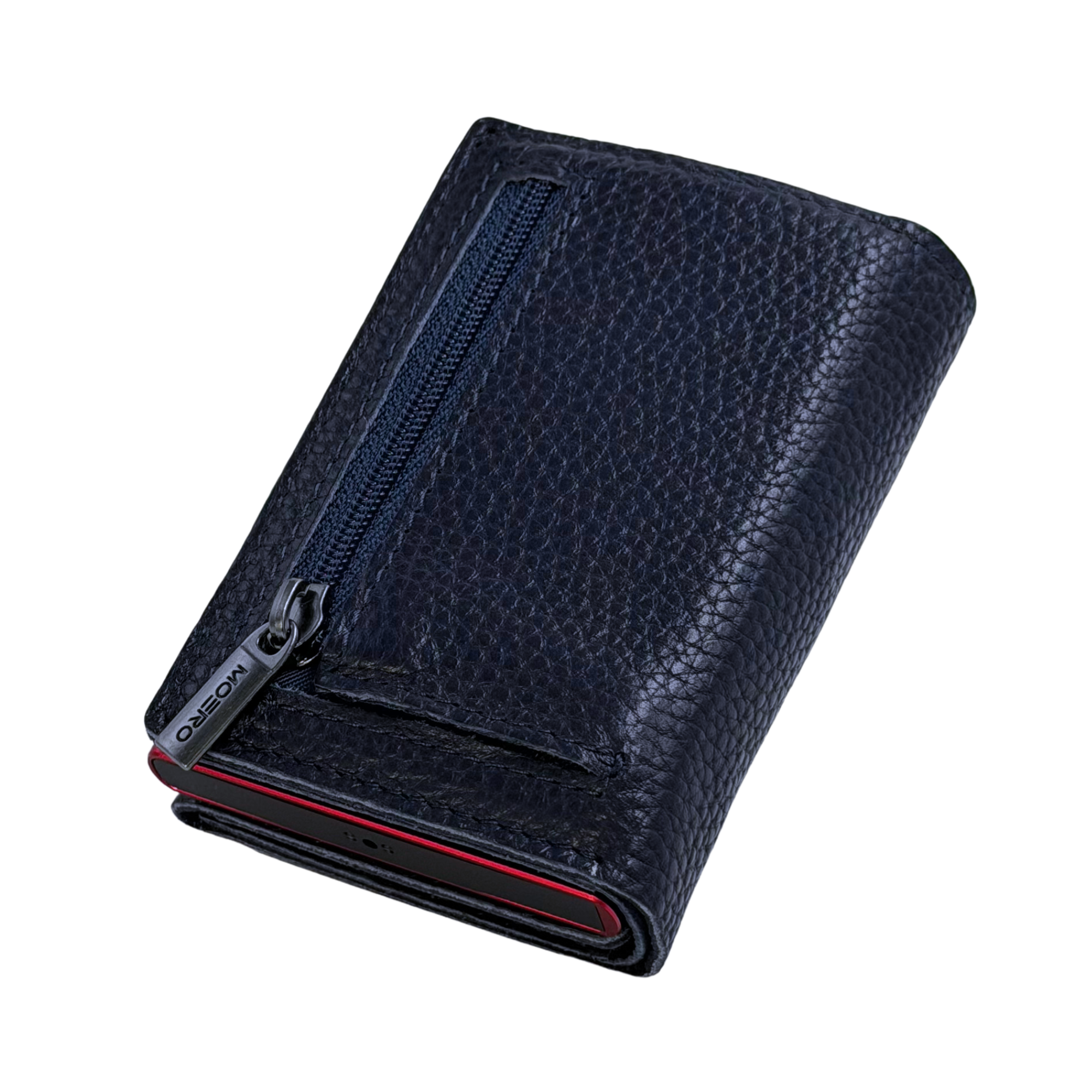 Moero Linea PRO PRO PLUS Zip portafoglio blu RFID