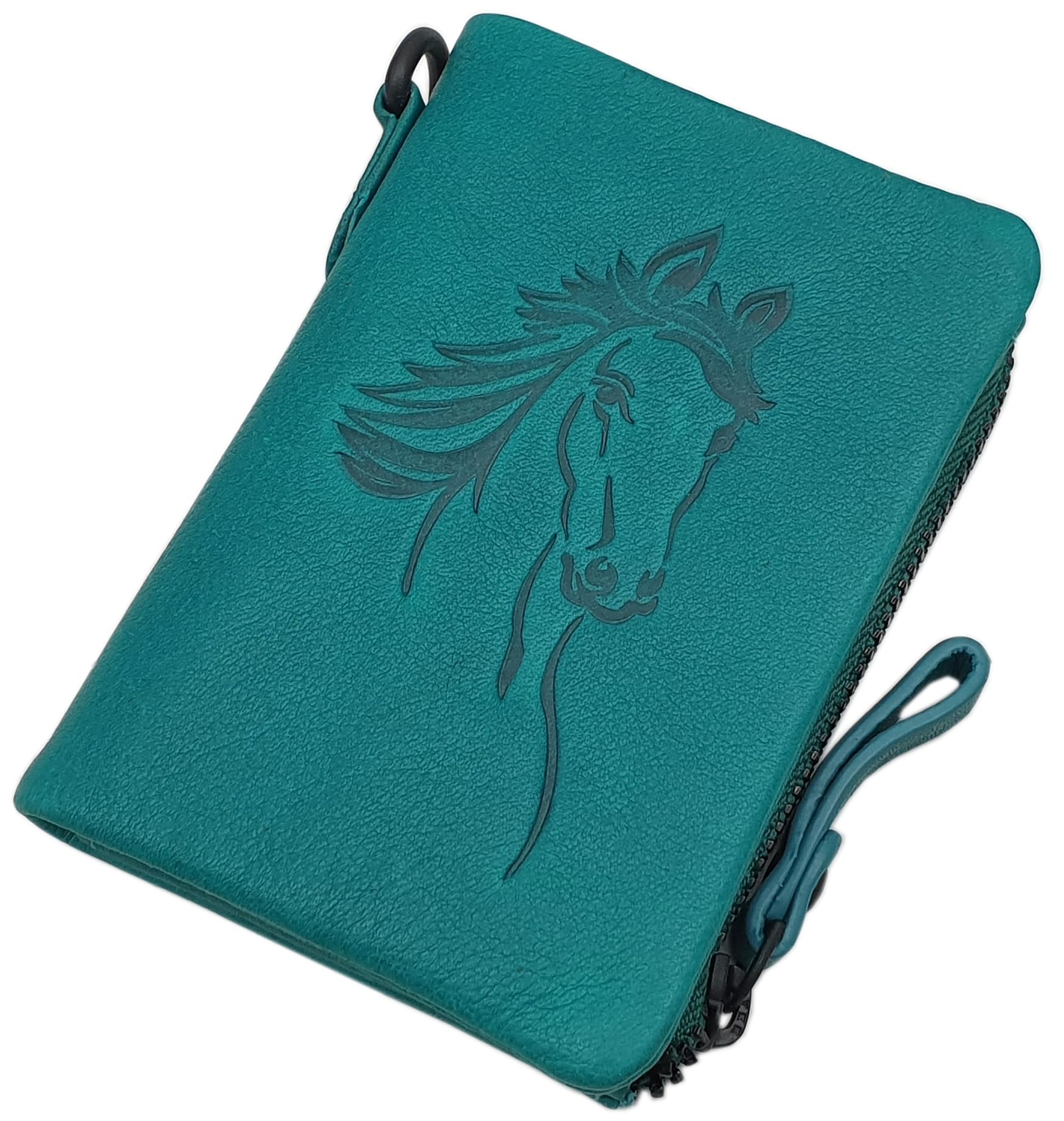 myledershop Herren Geldbörsen portafoglio uomo in pelle bovina blu RFID