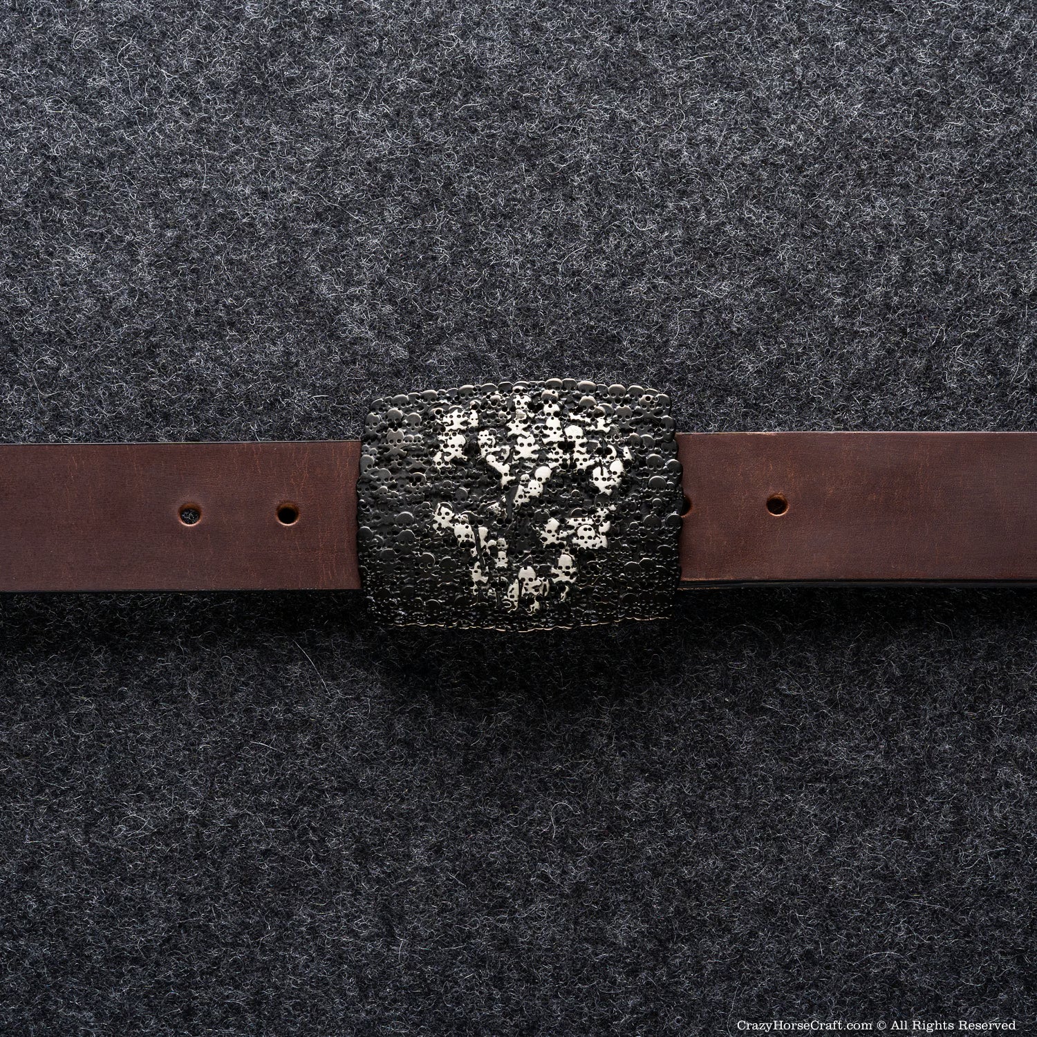 Crazy Horse Craft Belts Vegetable Tanned Leather Belt cintura in pelle marrone classico